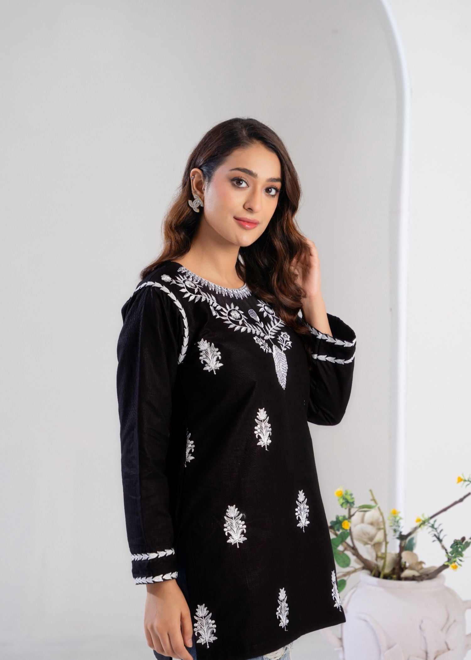 cotton Kurti in Black
