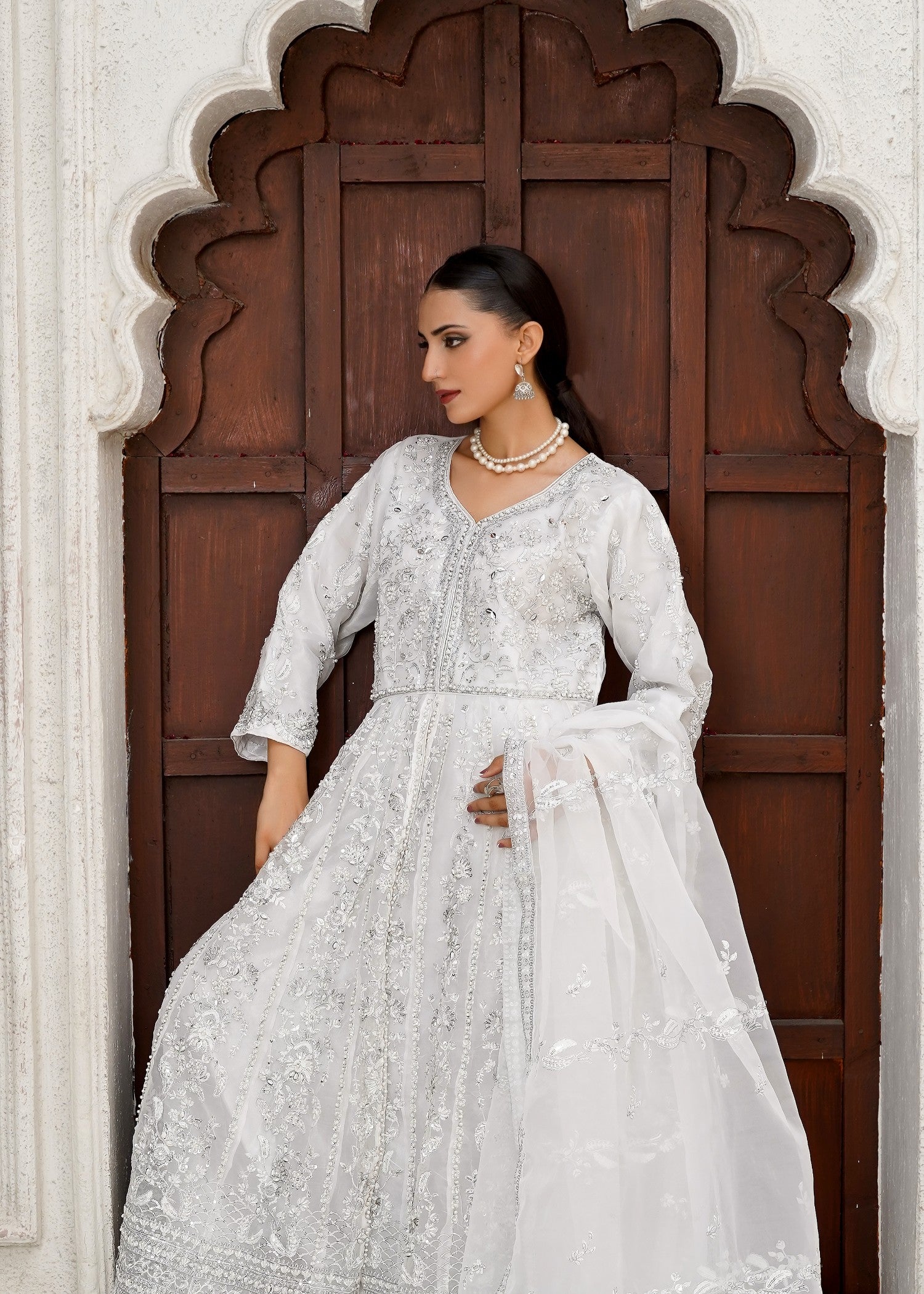 organza Maxi in White