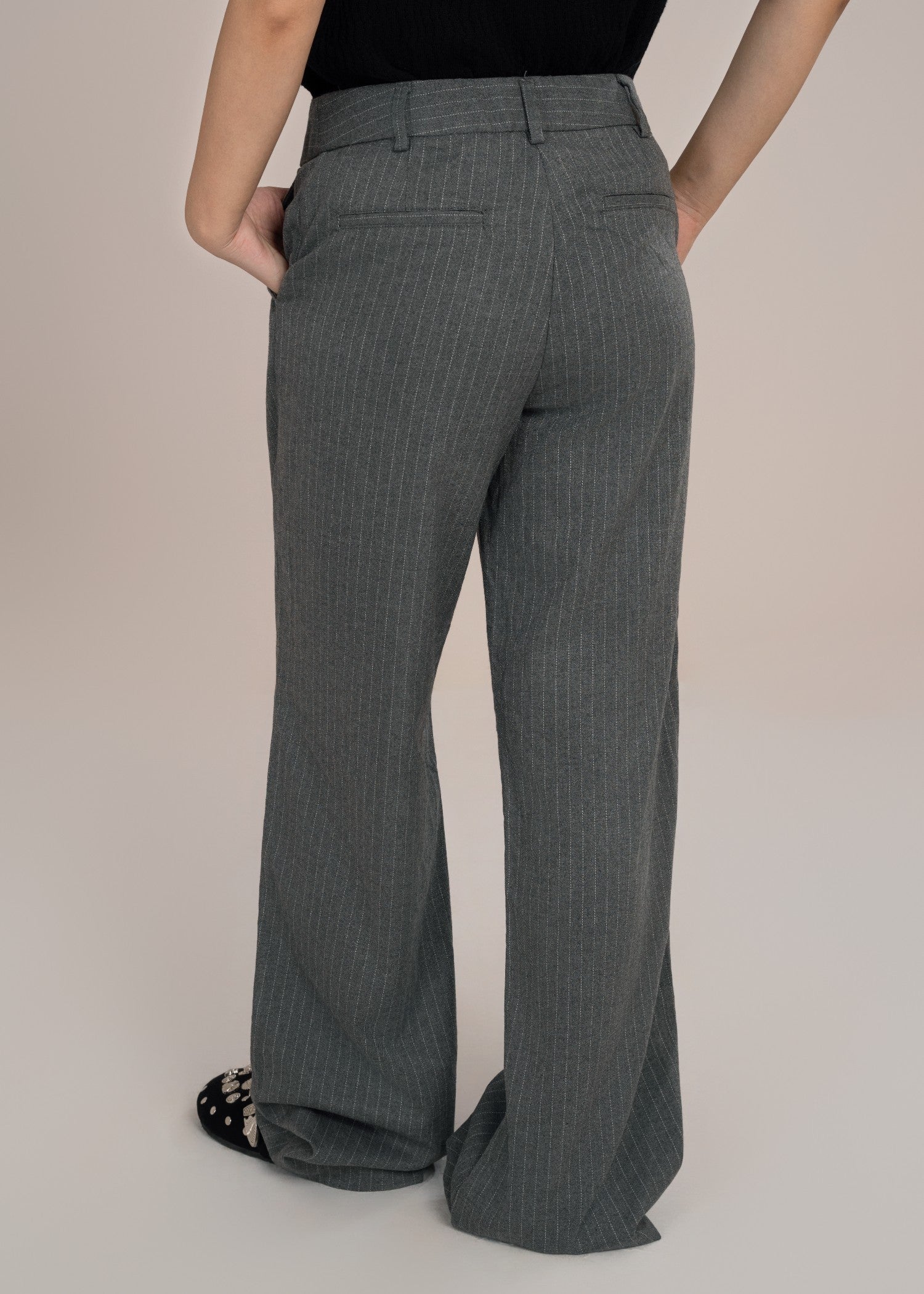 linen Pants in Grey
