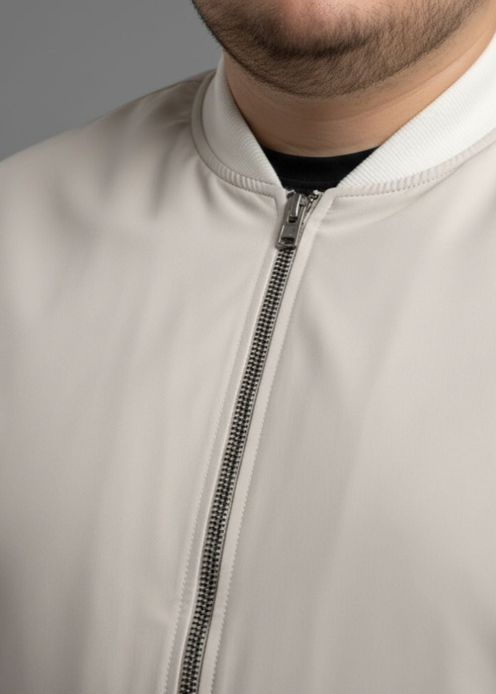 polyester Jacket in Ivory