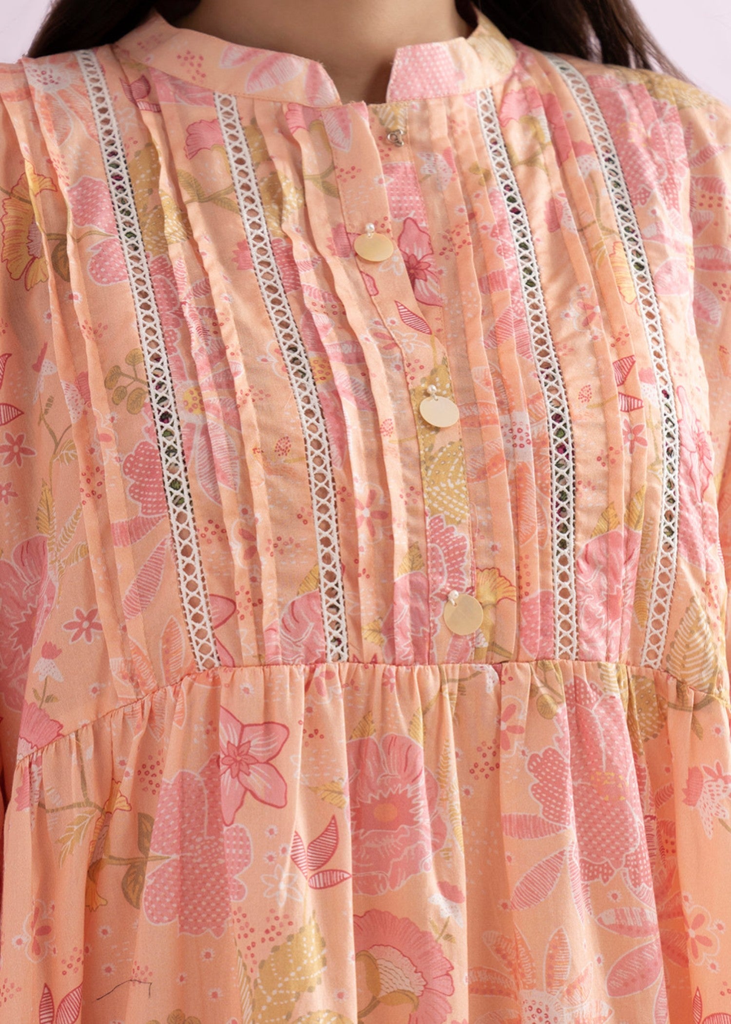 lawn Maxi in Peach pink