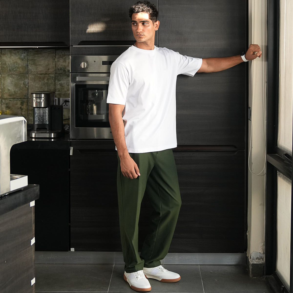 zari cotton T Shirt in White