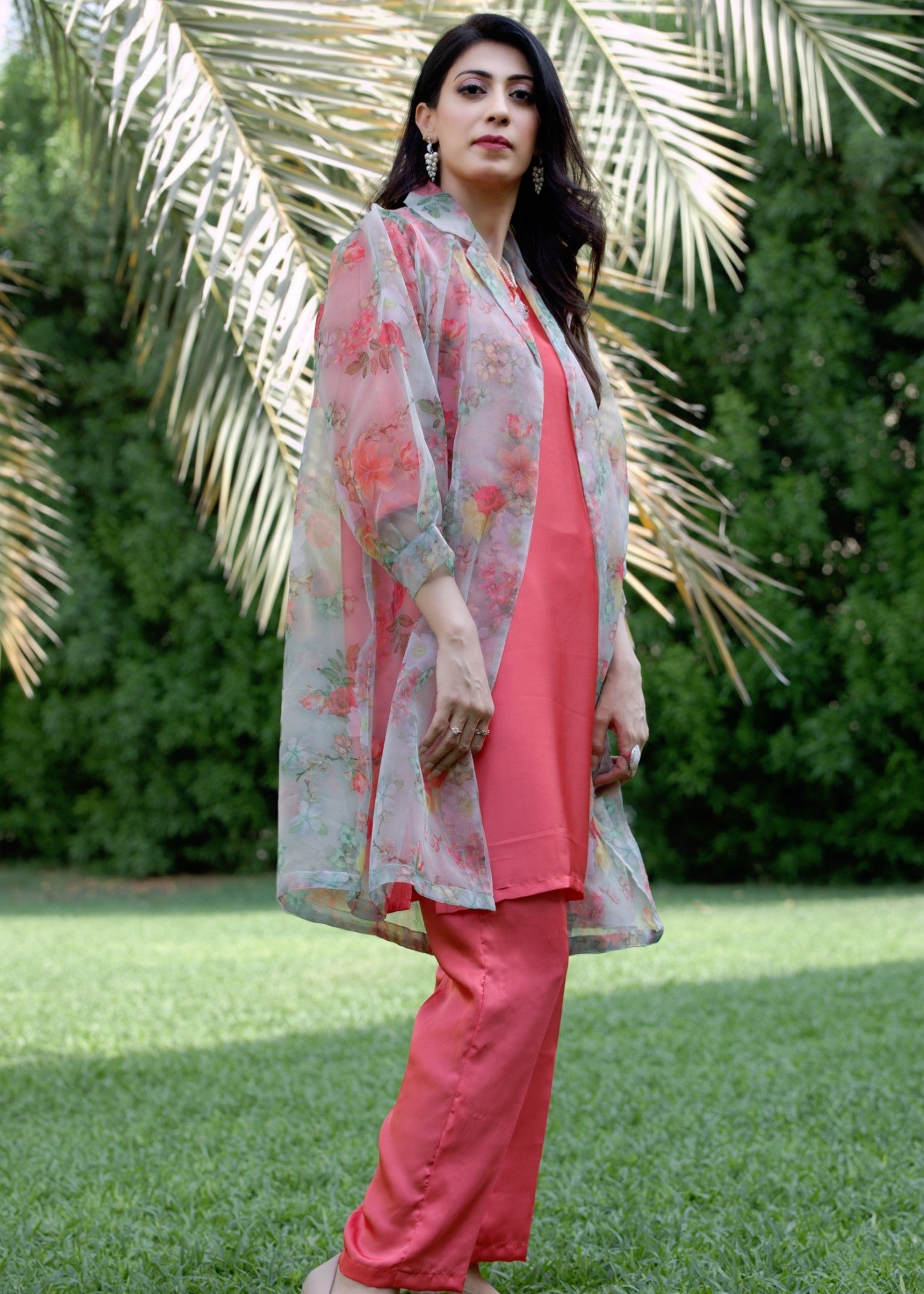 silk Gown in Taffy pink
