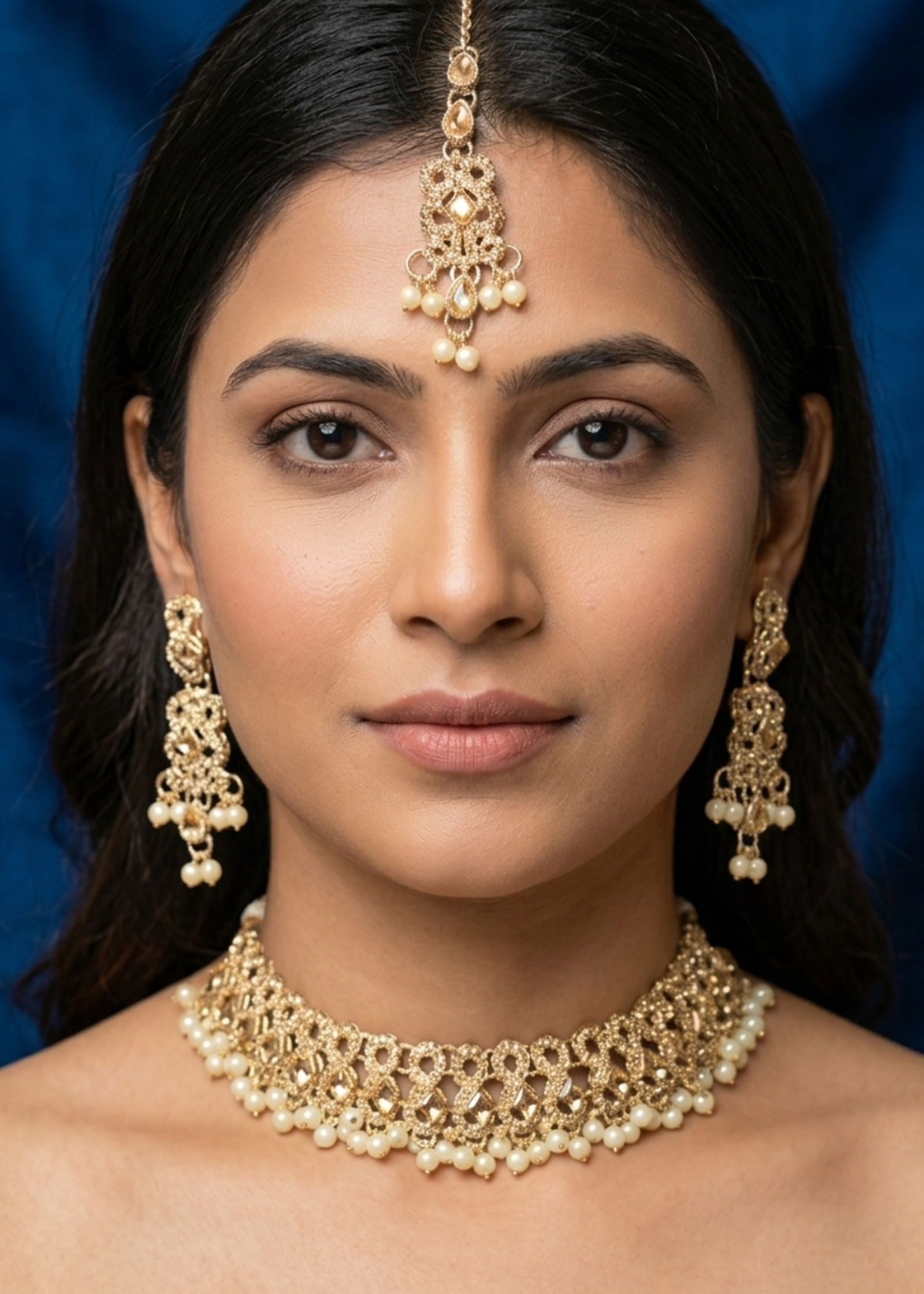Jewelry Set in Mari gold, champagne Color by - Trendy Women Jewelry Set GSQ6138