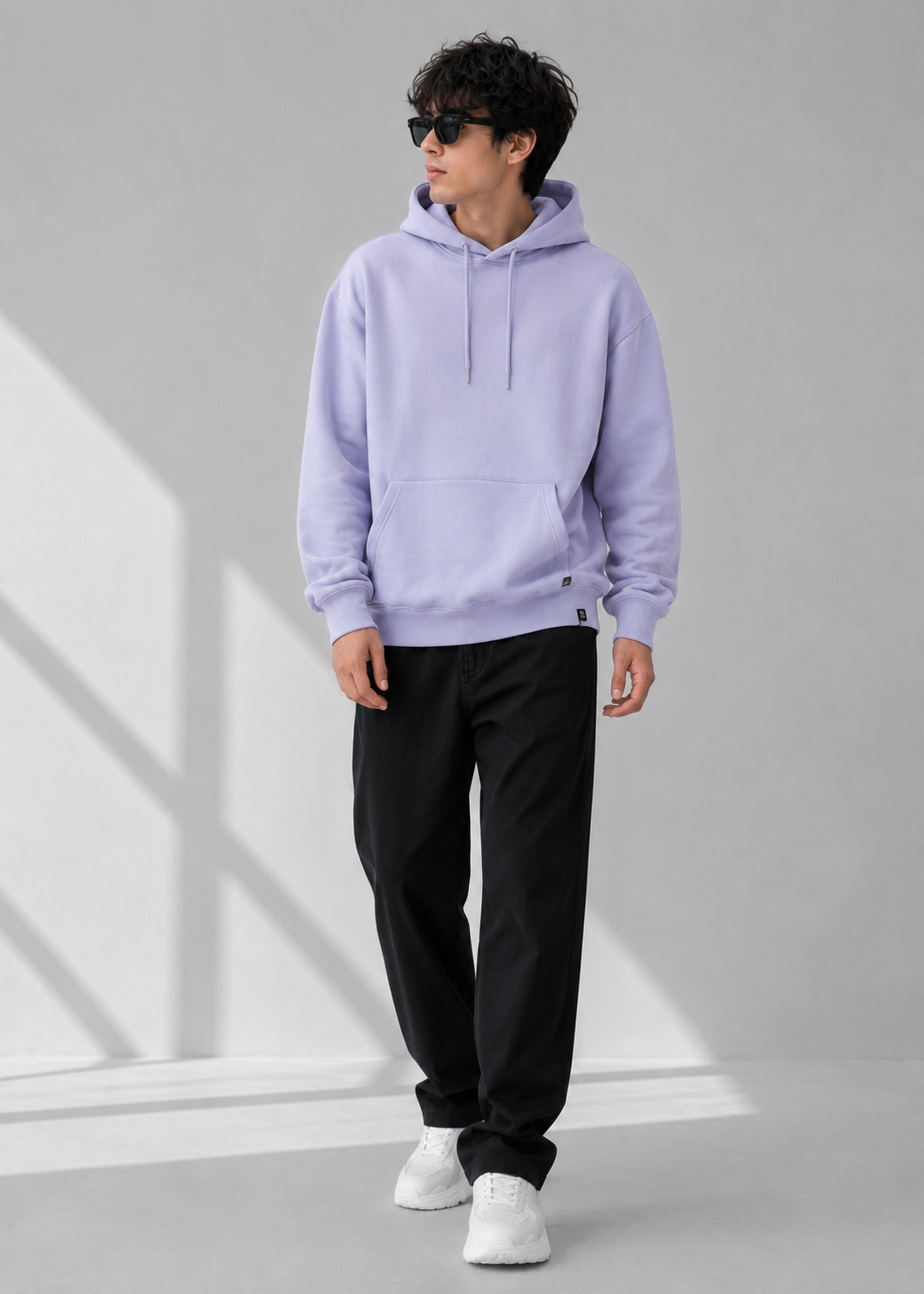 fleece Hoodie in Lavender