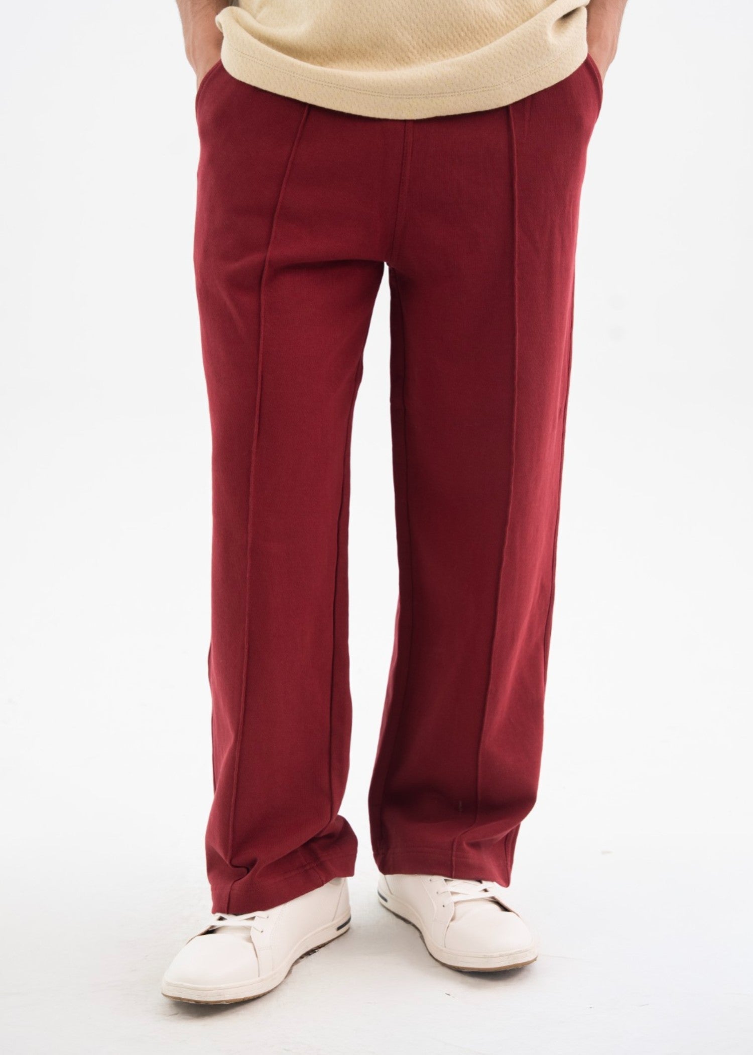 terry Trousers in Maroon