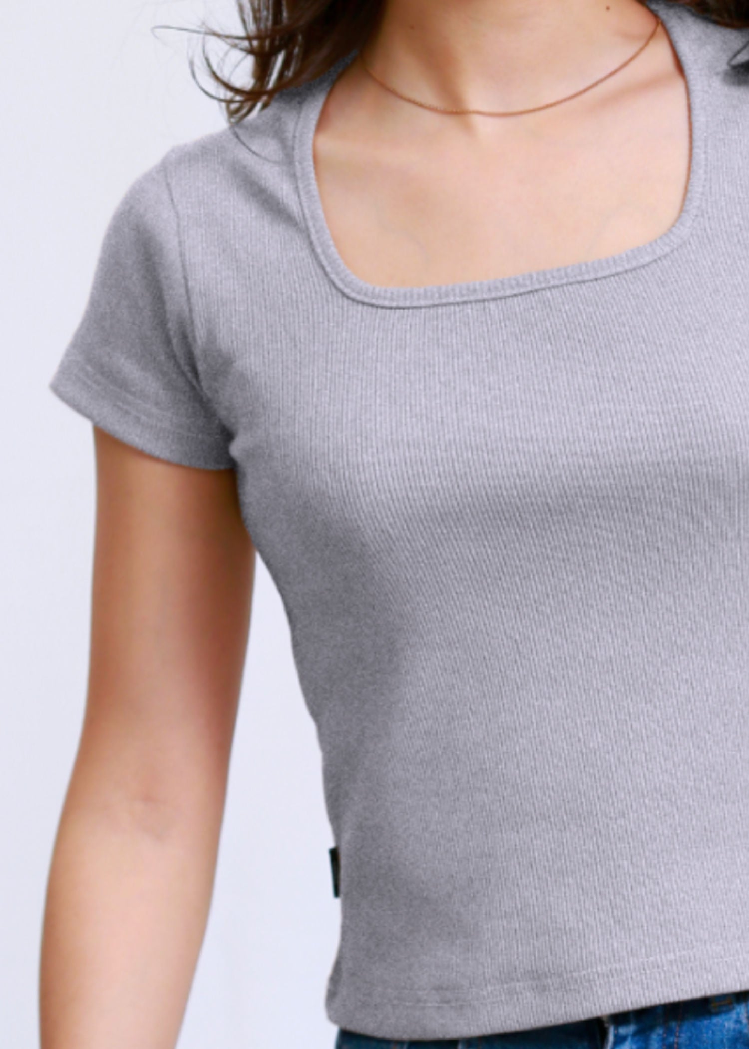 cotton Blouse in Grey