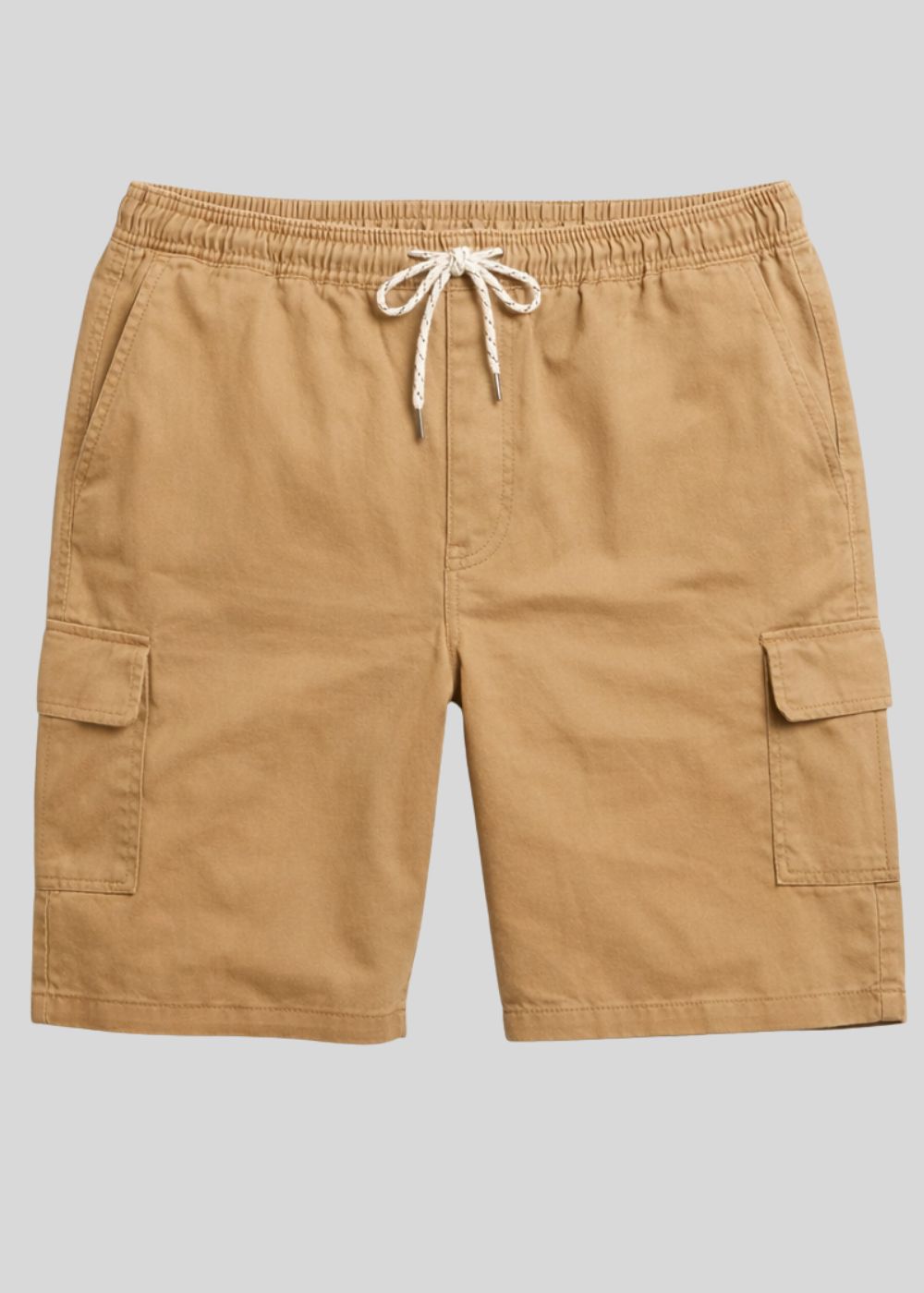 cotton Shorts in Khaki brown