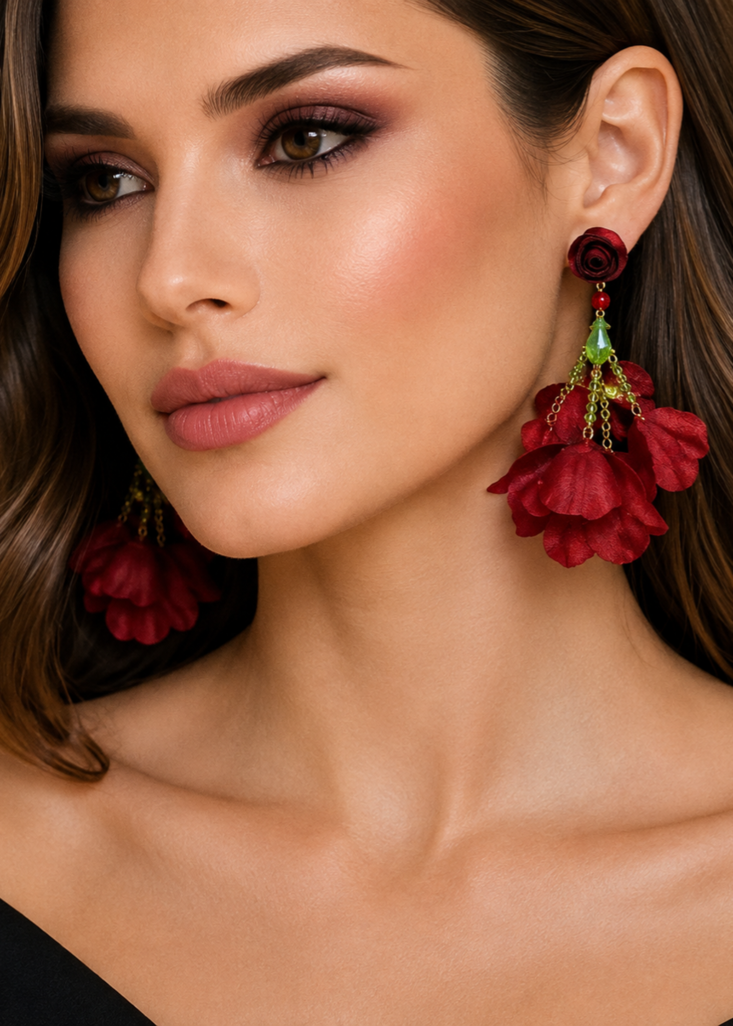 Earrings in Burnt red Color by - Trendy Women Earrings FDU2842