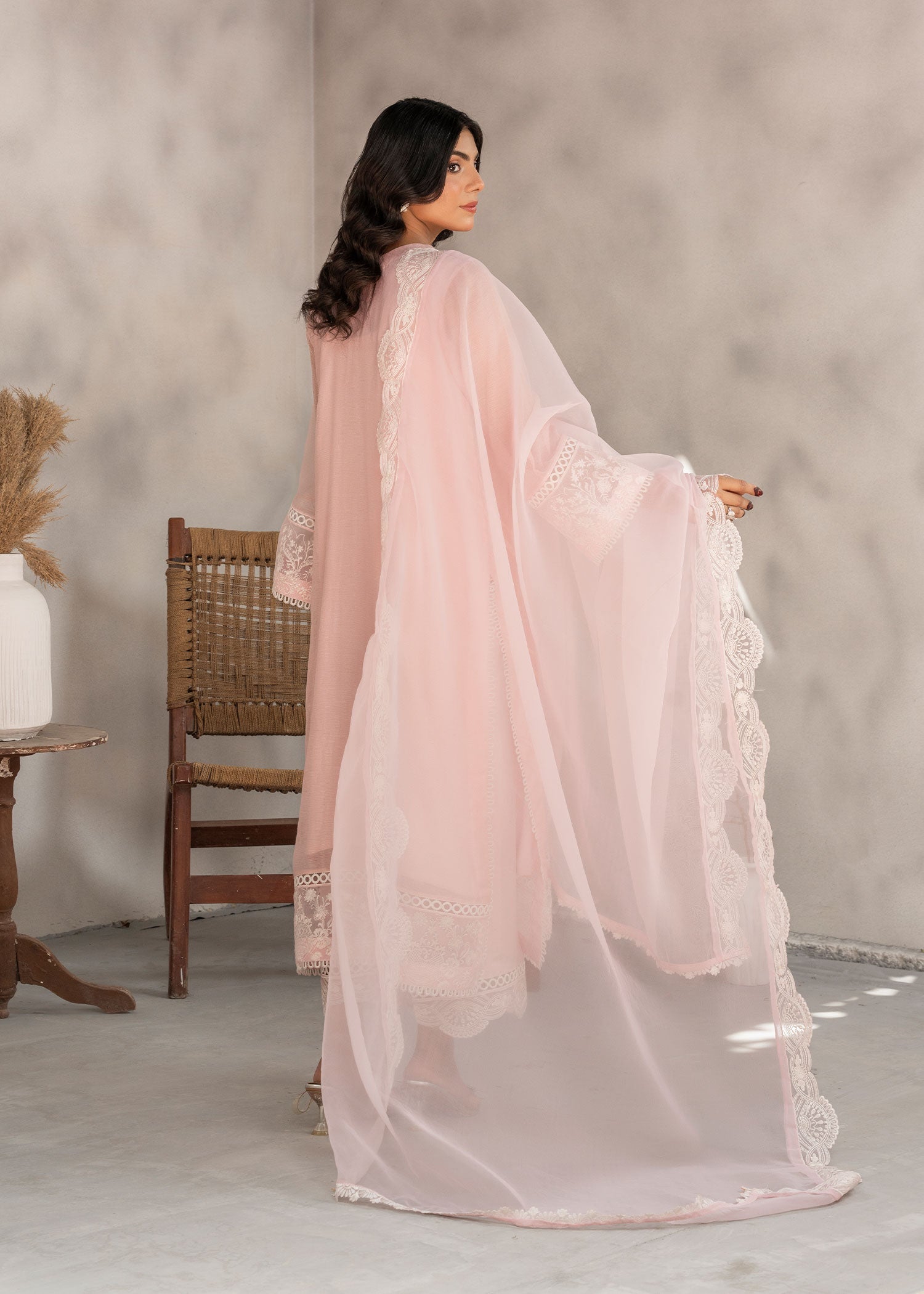 cotton Kurta Set in Baby pink