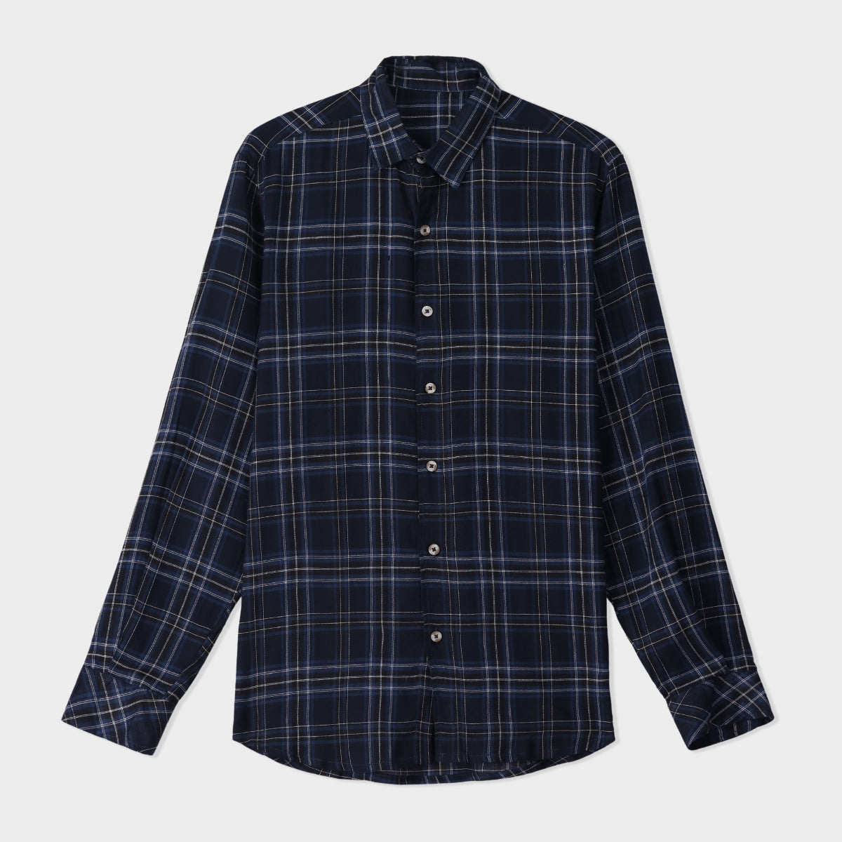 cotton Casual Shirt in Navy blue