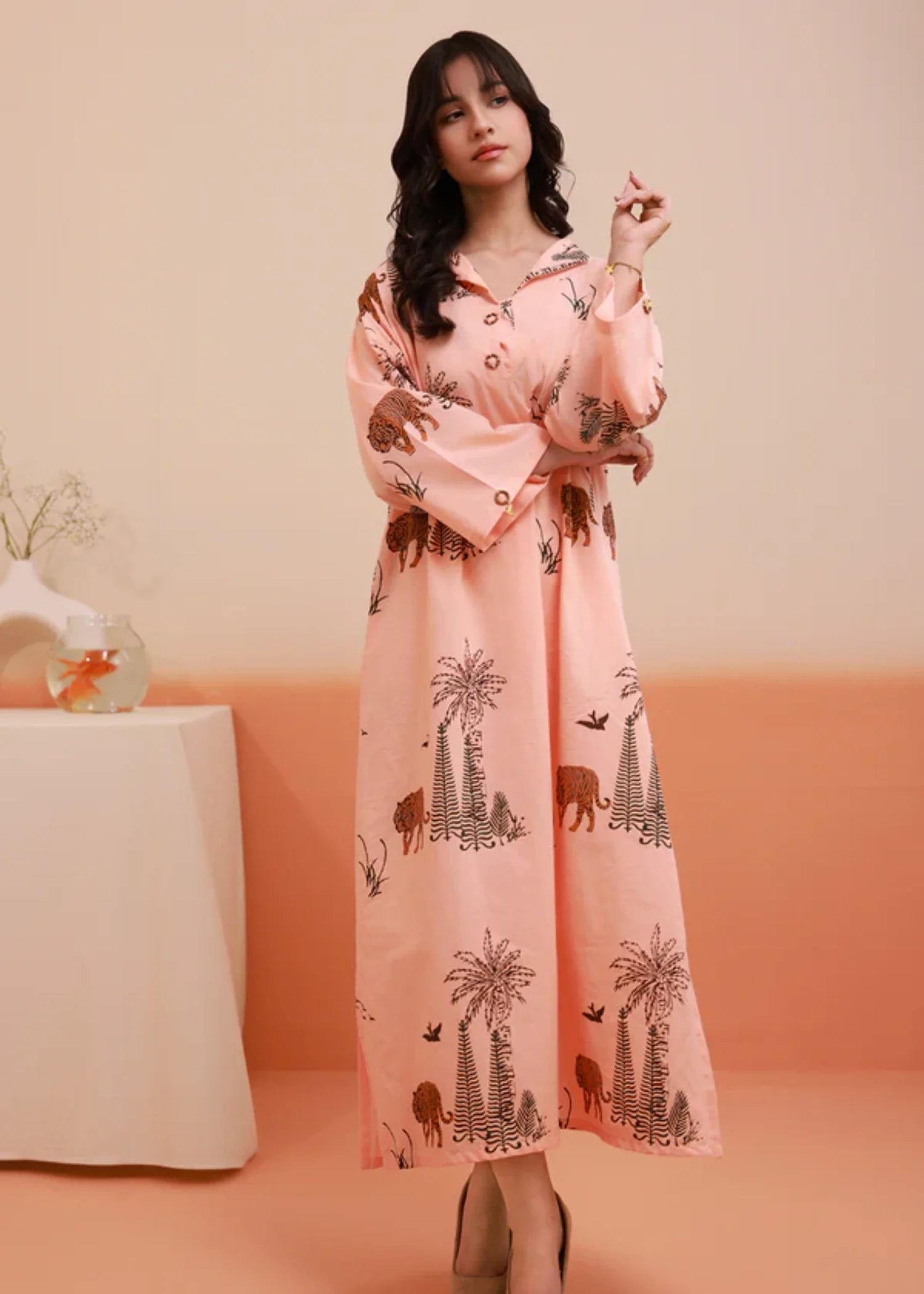 cambric Tunic in Peach pink
