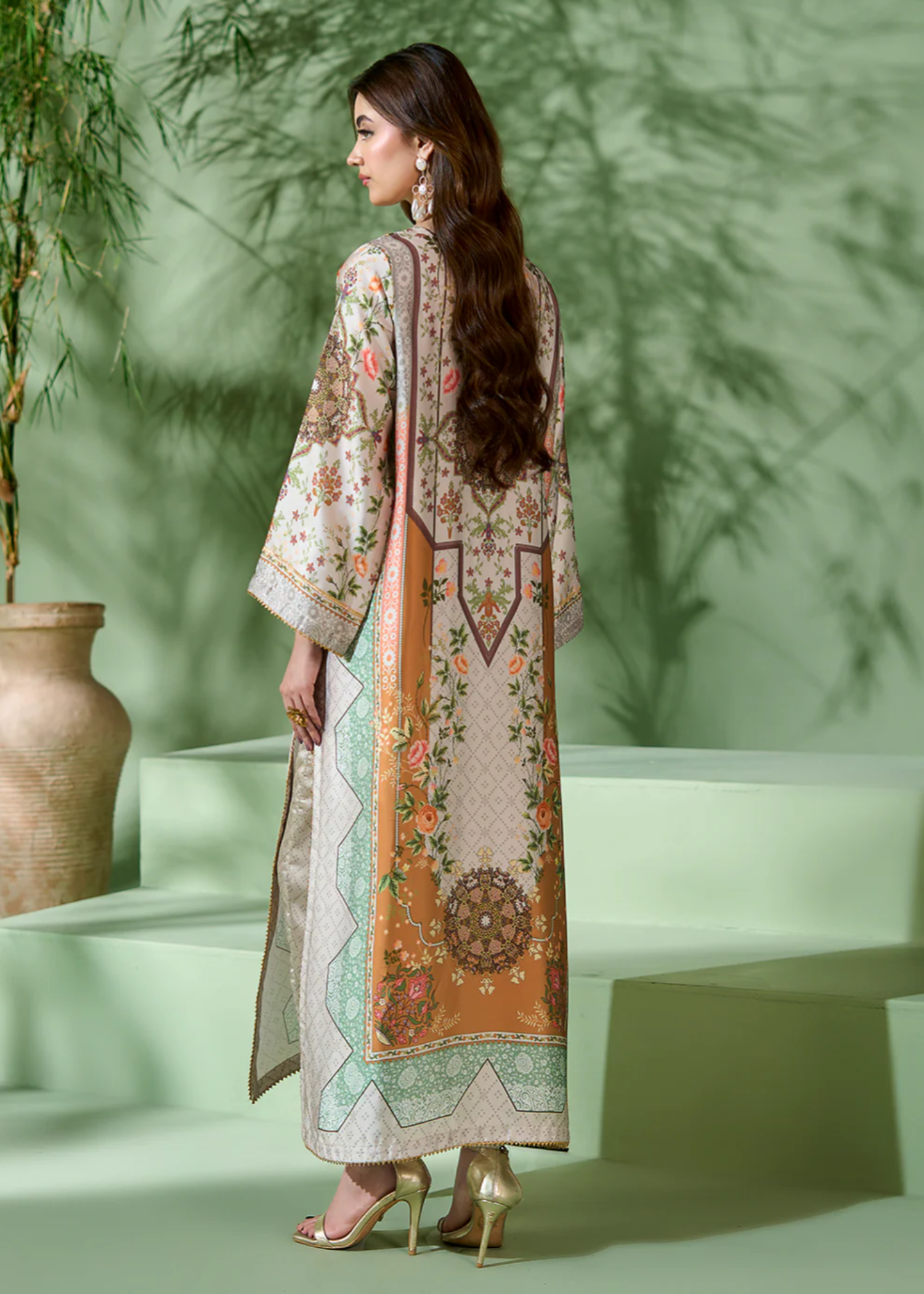 silk Kaftan in Multi