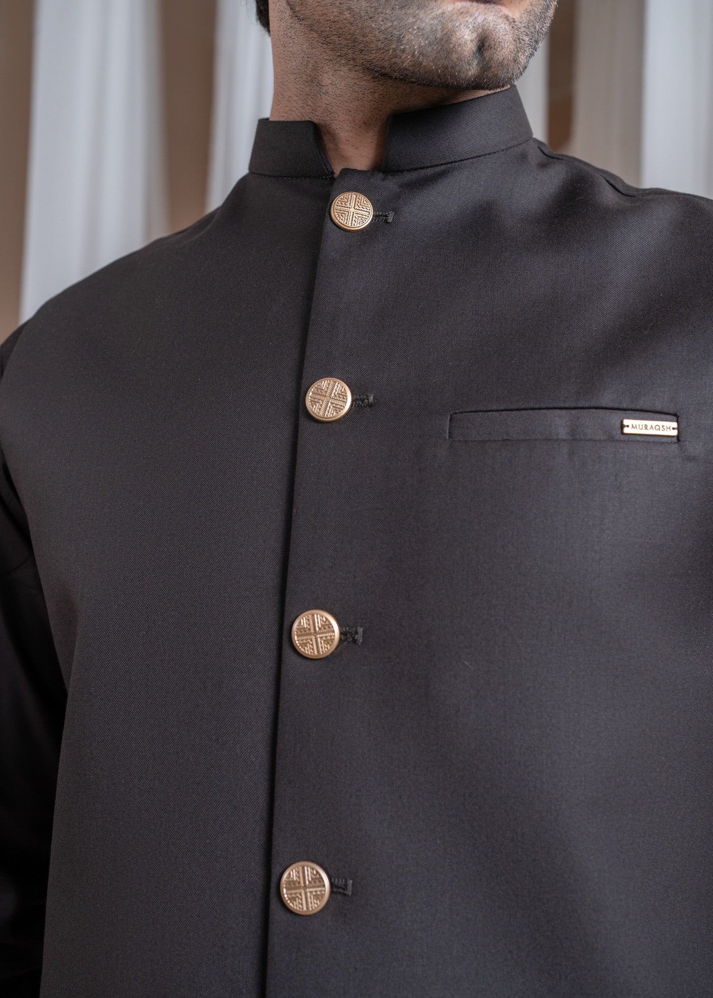 suiting Waistcoat in Dark brown by Muraqsh