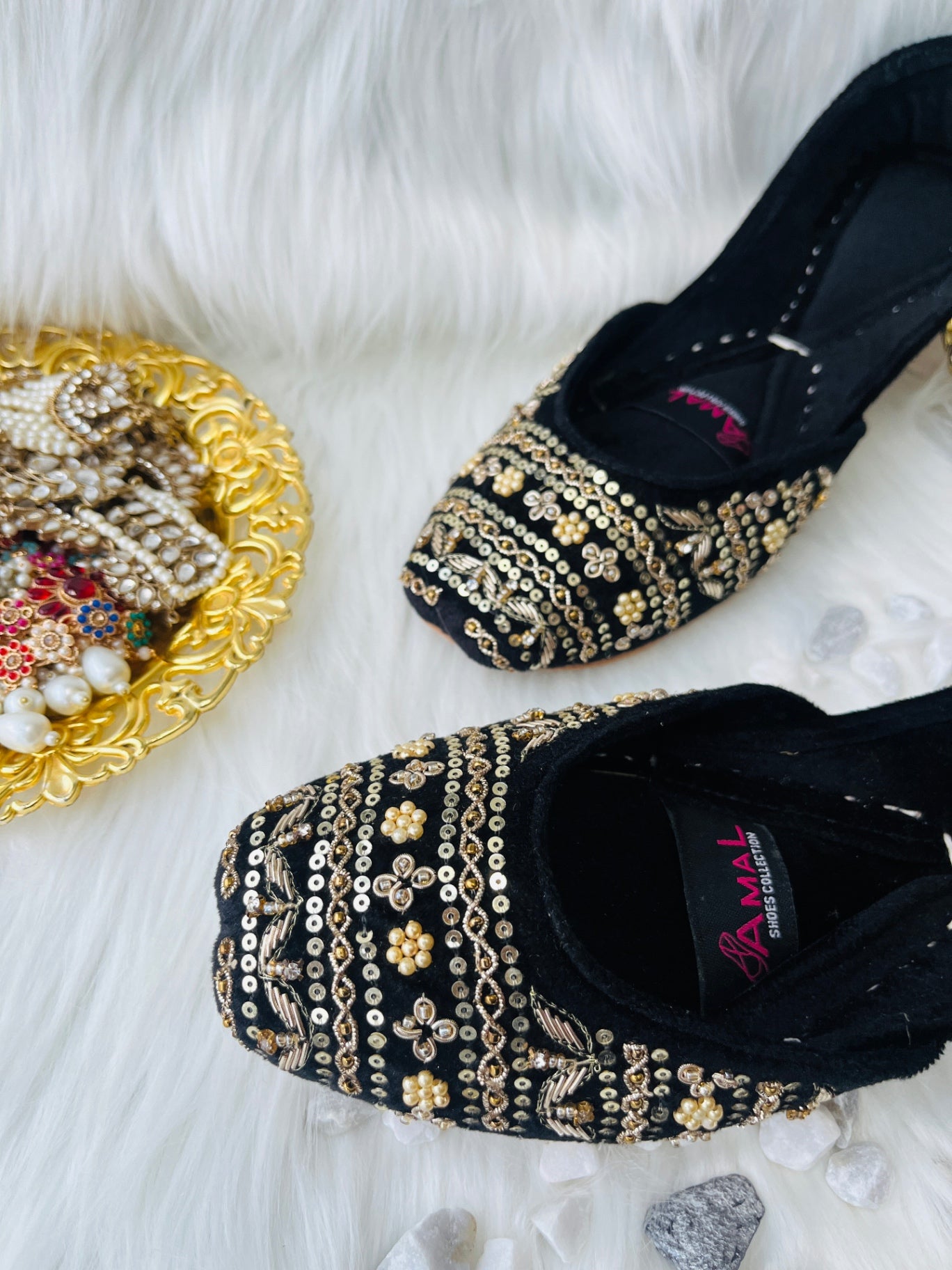 Khussa in Black by - High Quality Women Khussa MRQ6698