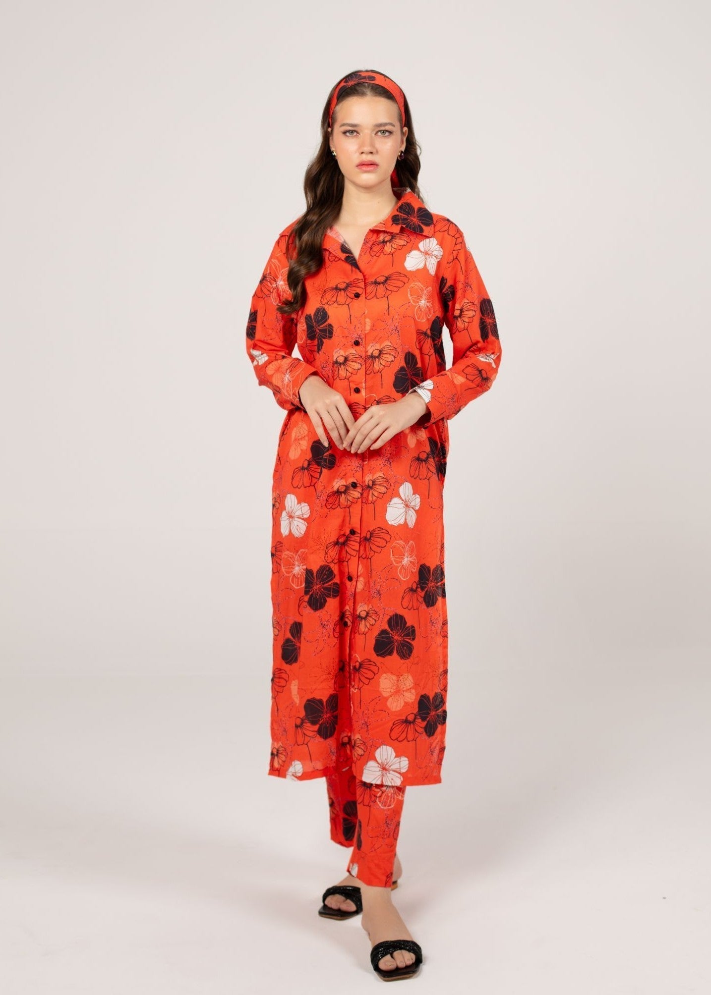 cambric Co ord Sets in Rust orange