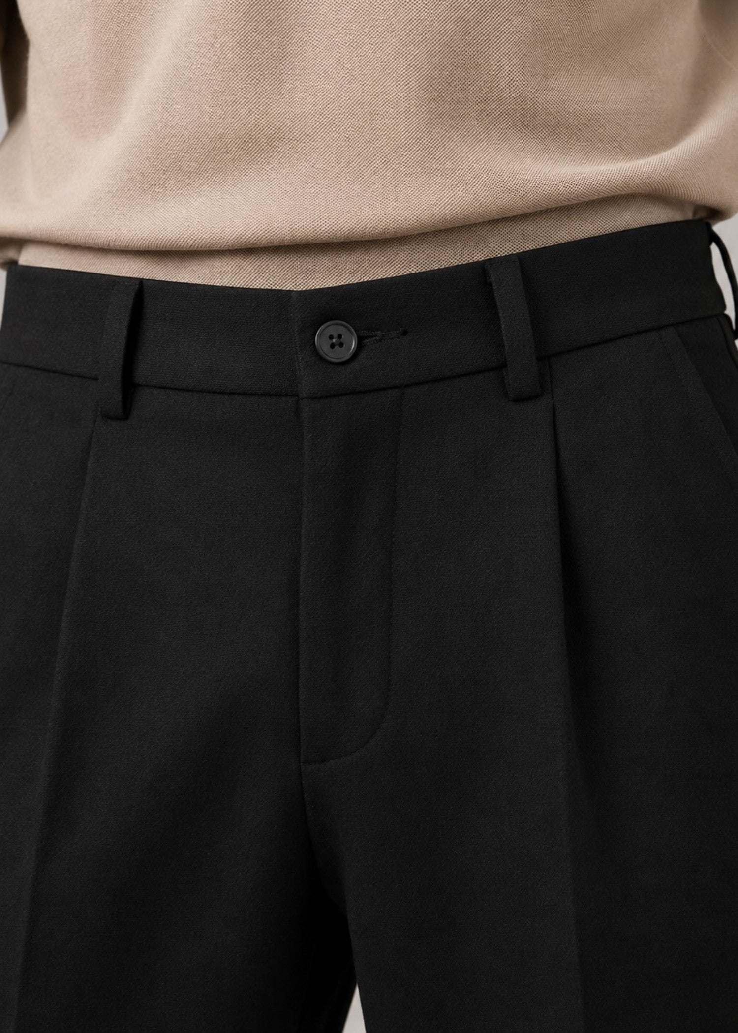interlock knit Pants in Black
