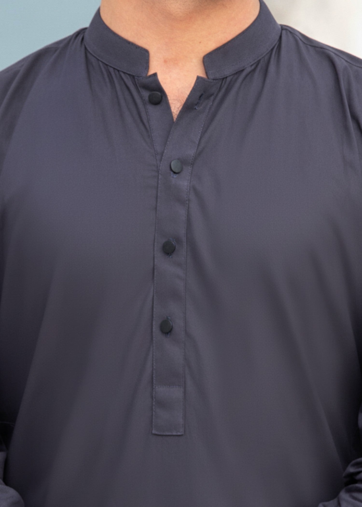 cotton Kurta Set in Charcoal by Taupash