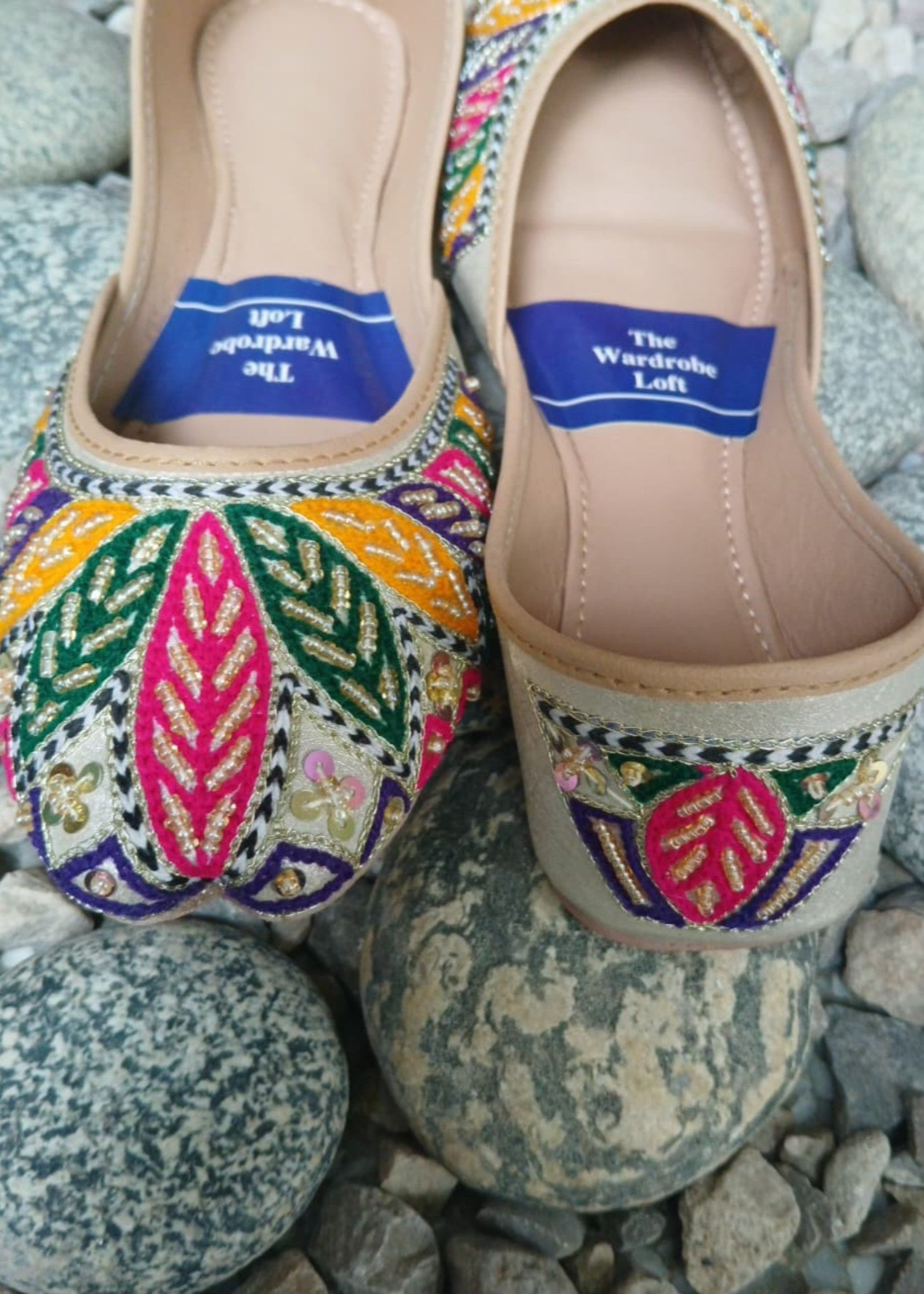 Khussa in Multi by - High Quality Women Khussa QST3449