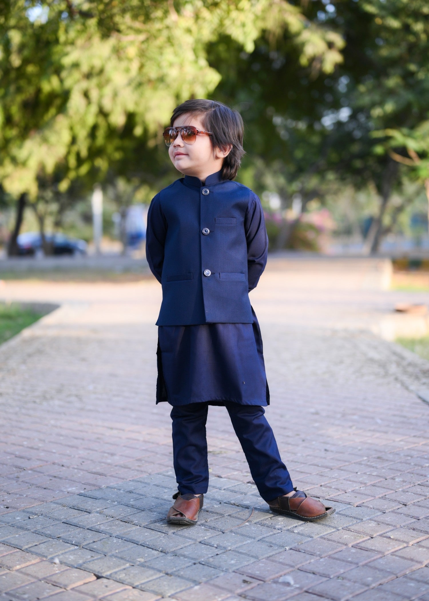 suiting Waistcoat in Dark blue