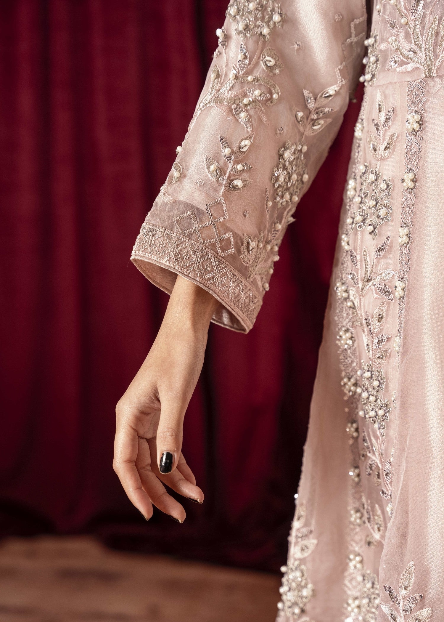 organza Gown in Baby pink