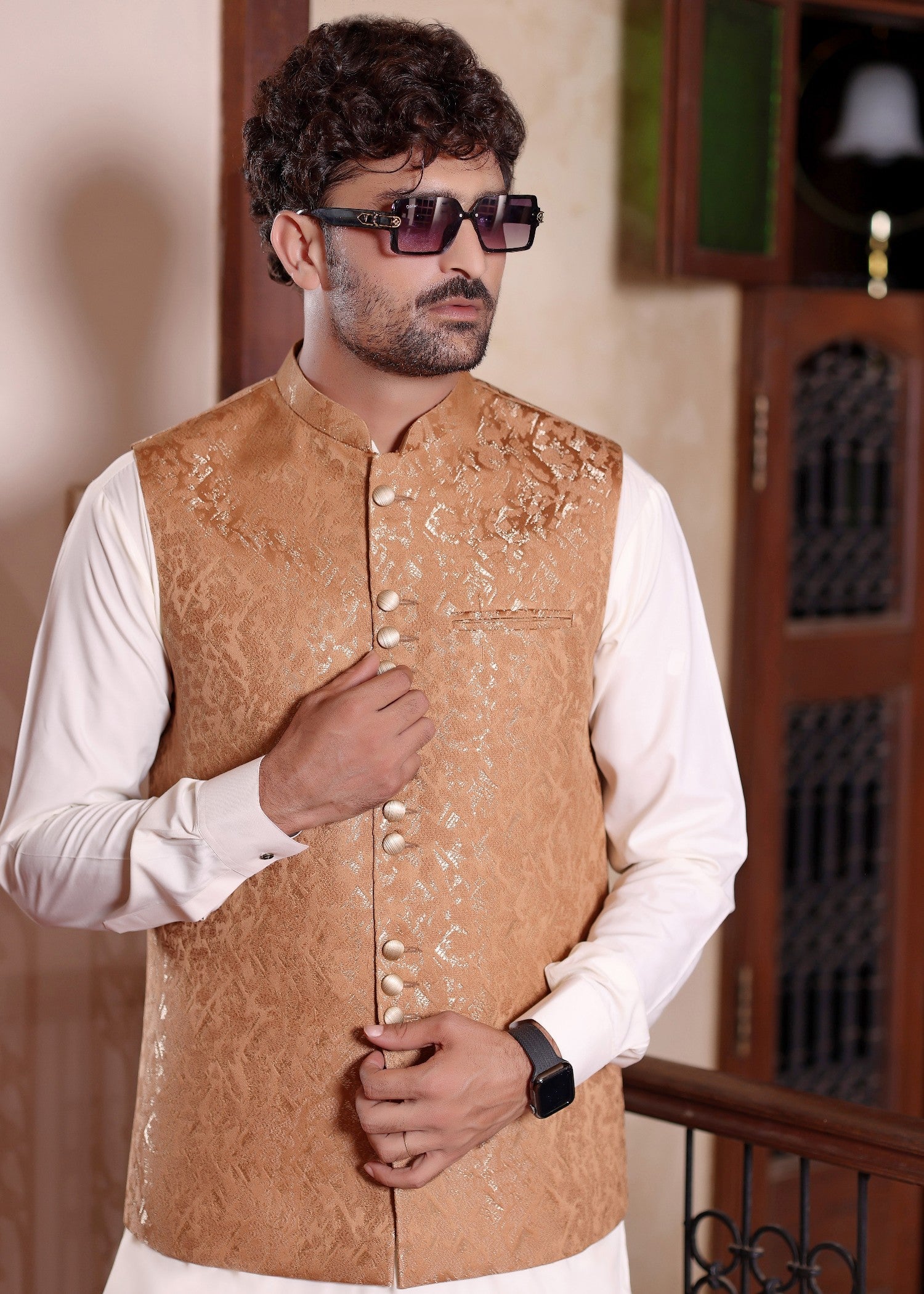 suiting Waistcoat in Rust orange