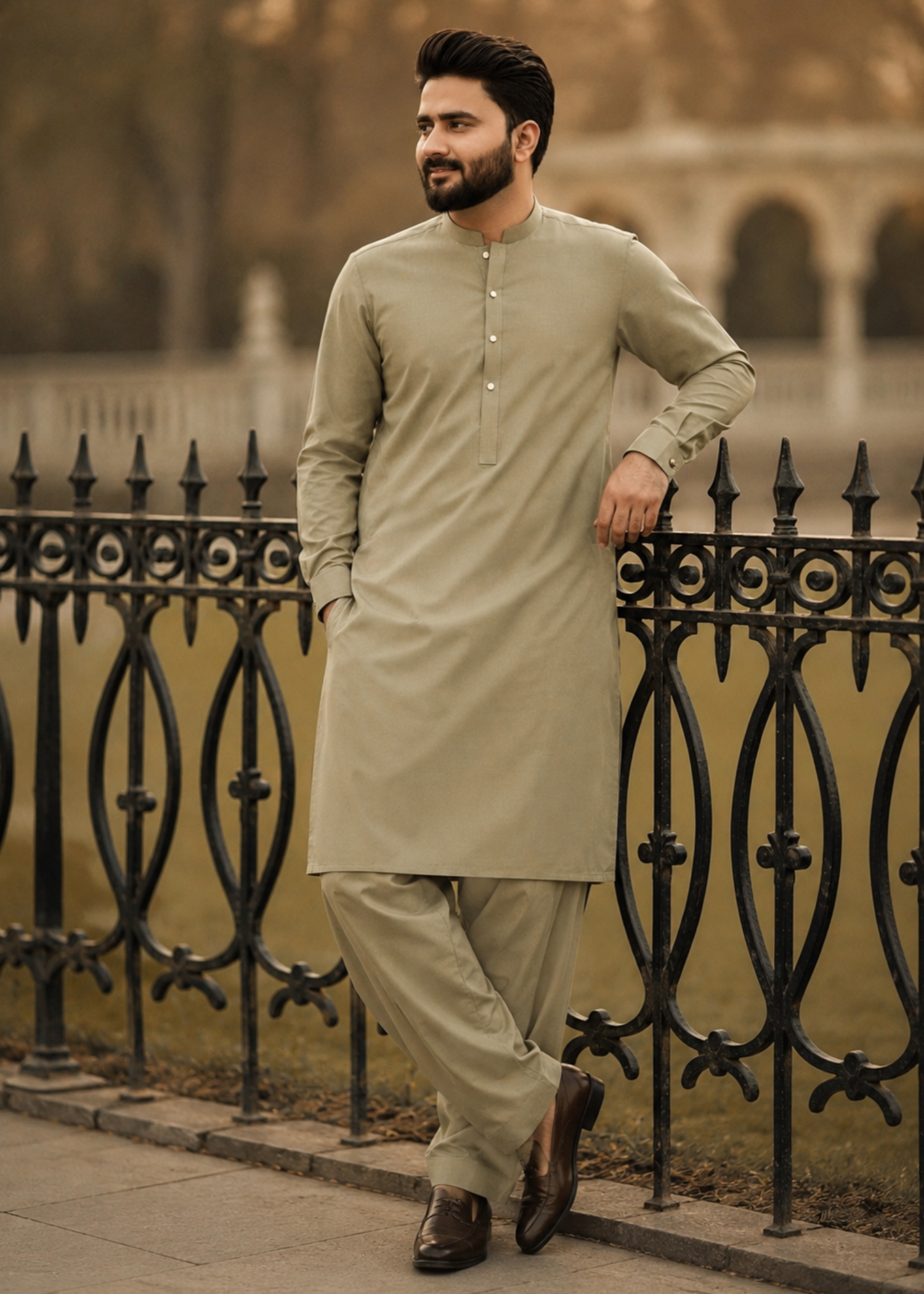 suiting Waistcoat in Sage green by The Great Masters (TGM)