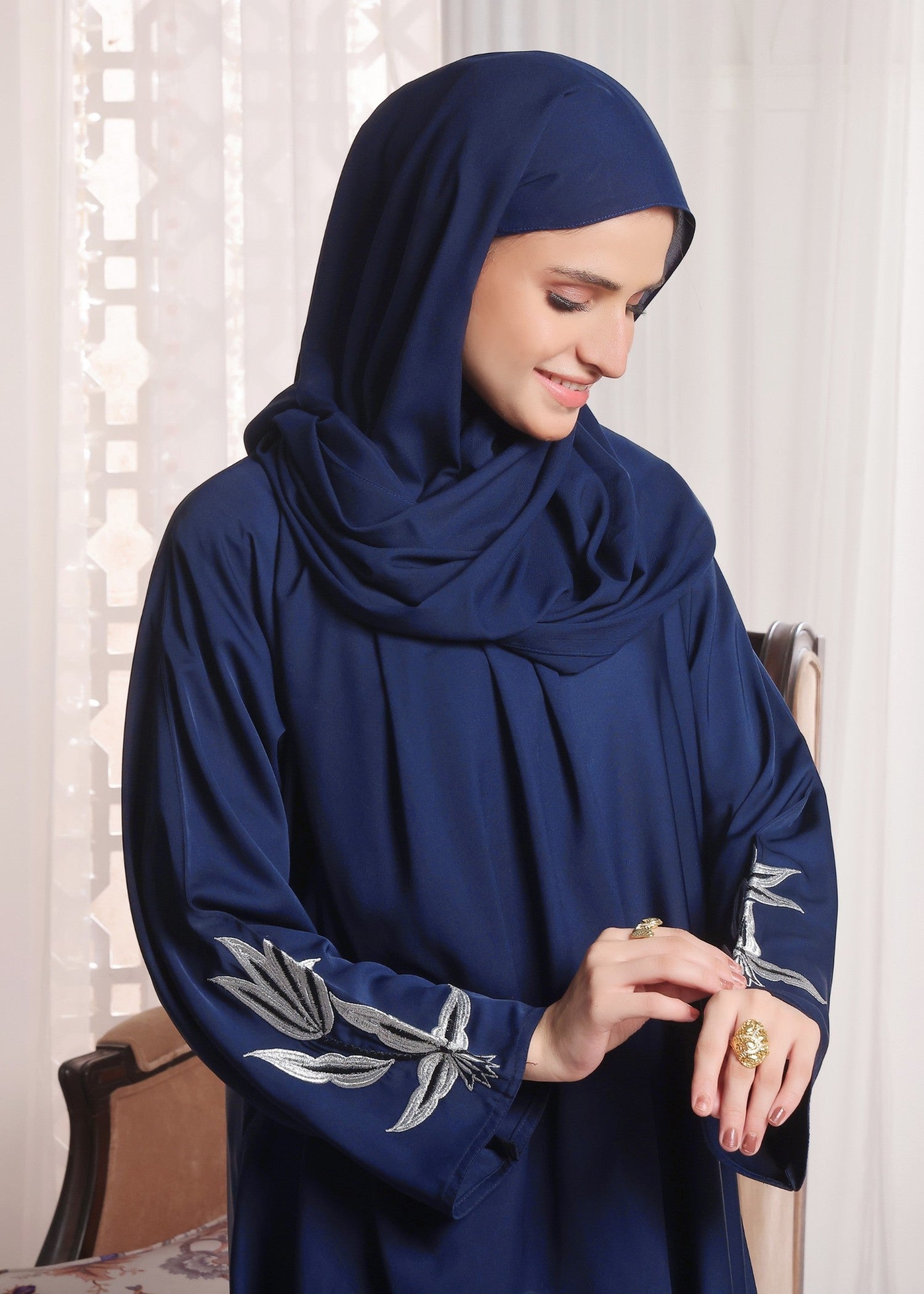 nidha Abaya in Dark blue