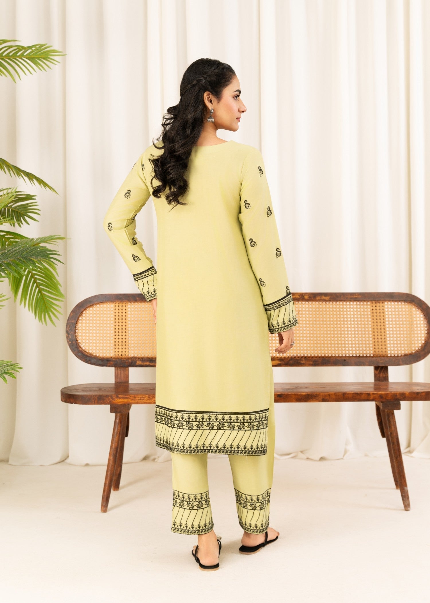 linen Co Ord Sets in Acid yellow