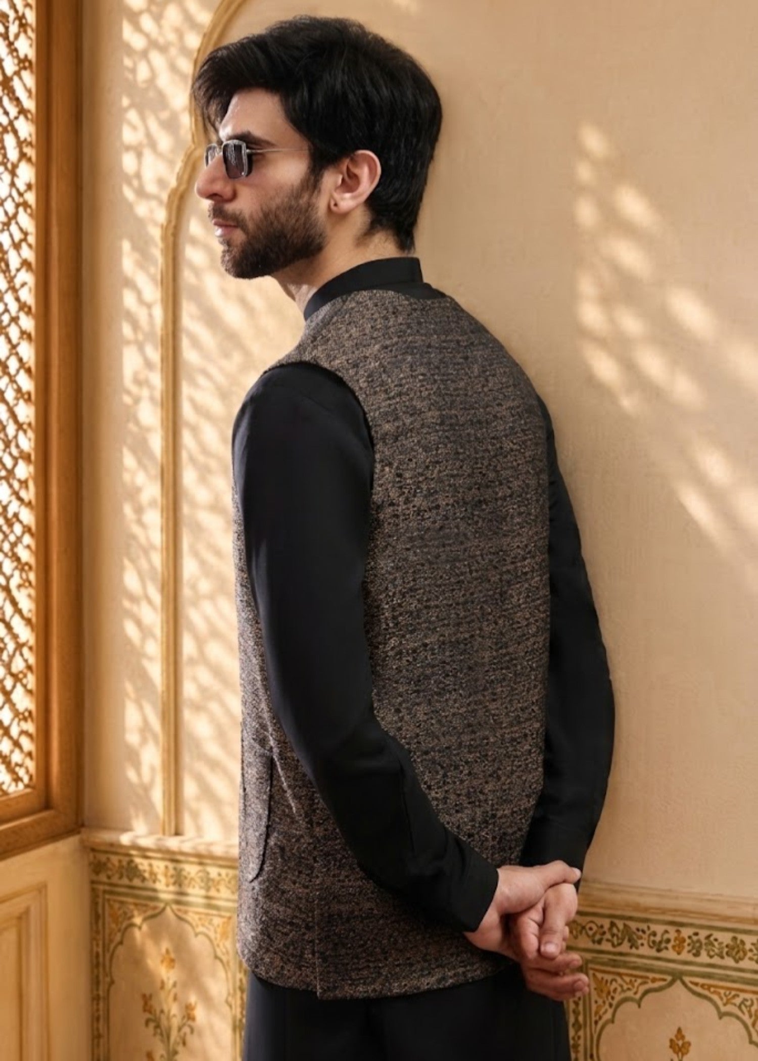 suiting Waistcoat in Mocha brown