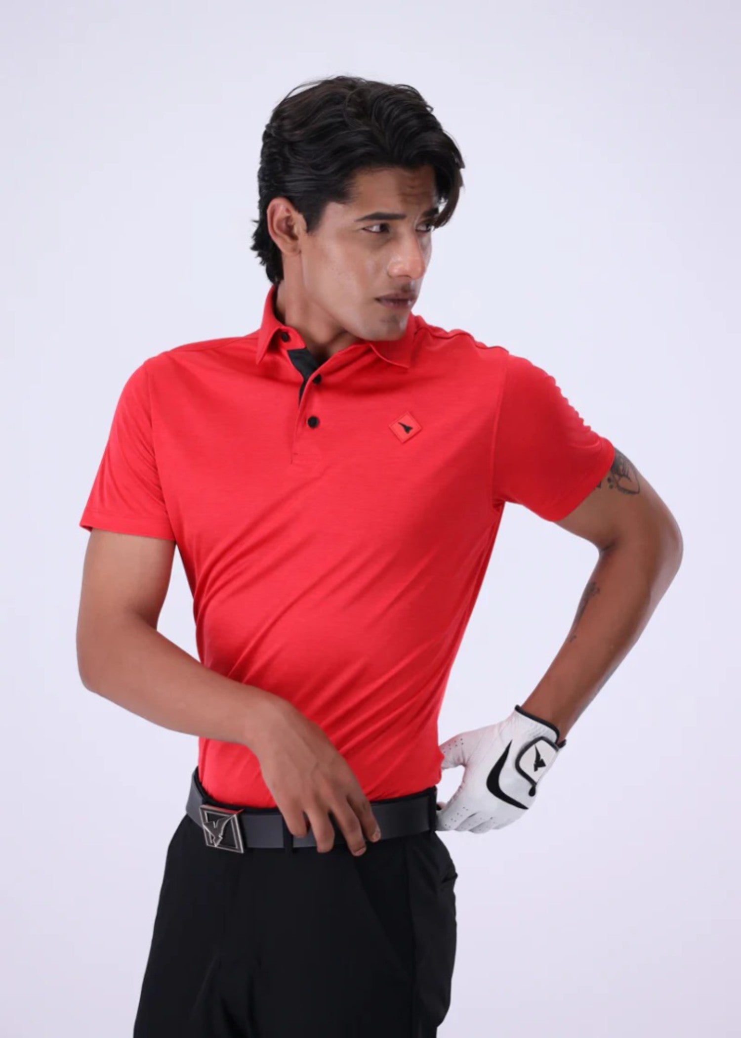 microfiber polyester Polo Shirt in Red