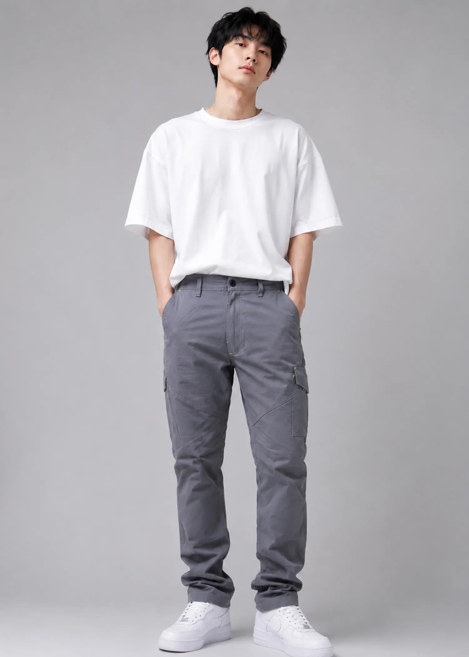 cotton Pants in Slate grey