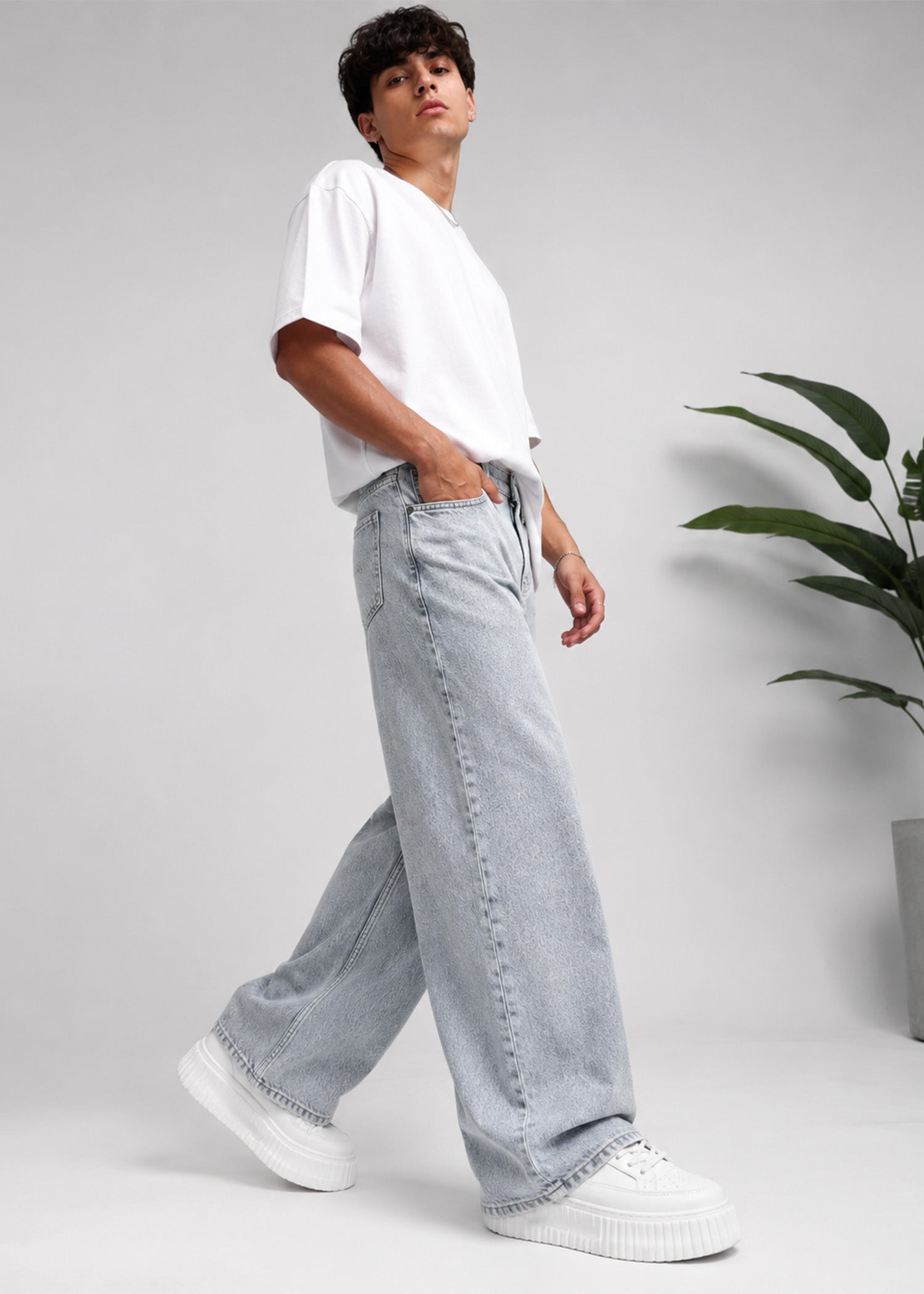 denim Jeans in Light grey