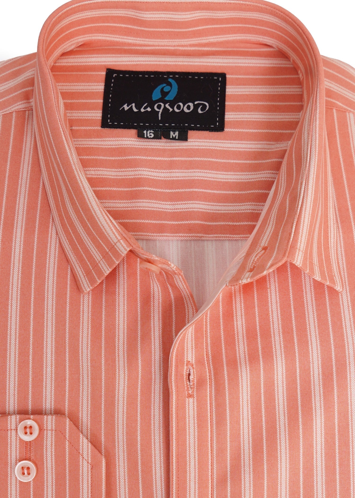 cotton Casual Shirt in Light salmon
