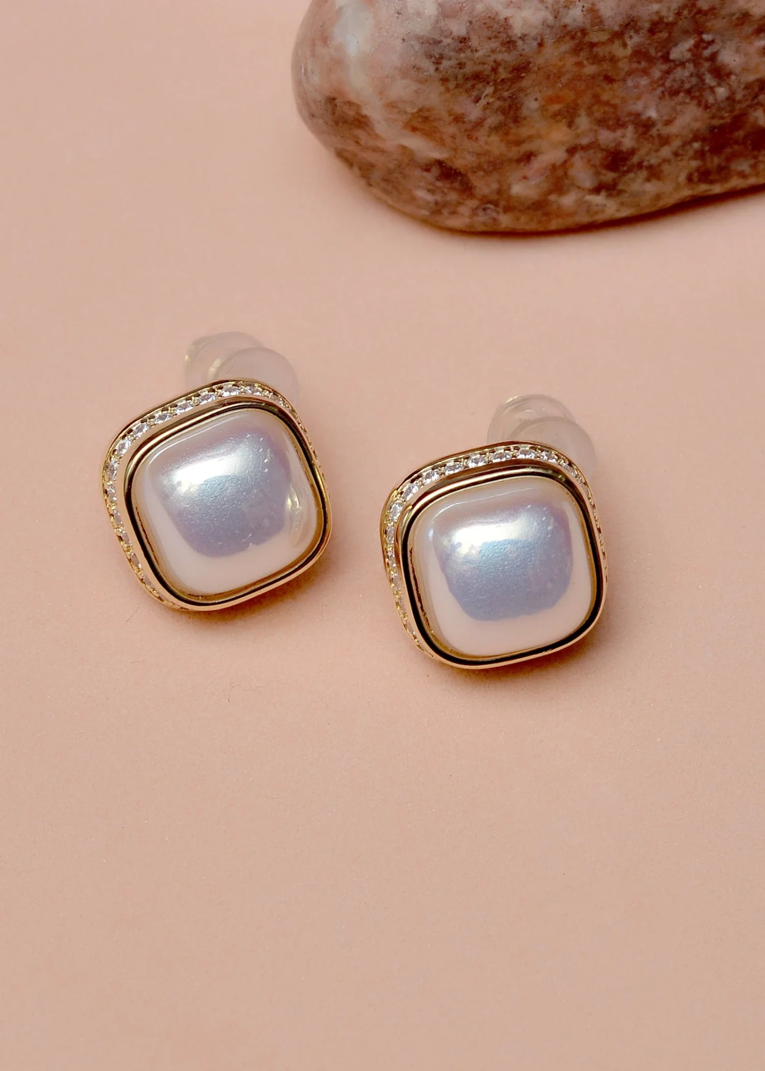 Studs in White Color by - Trendy Women Studs TWK0274