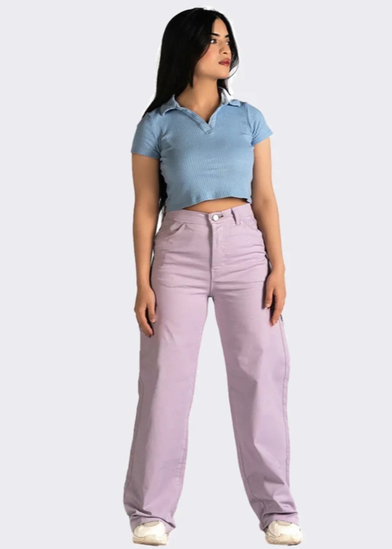 twill cambric Pants in Lilac