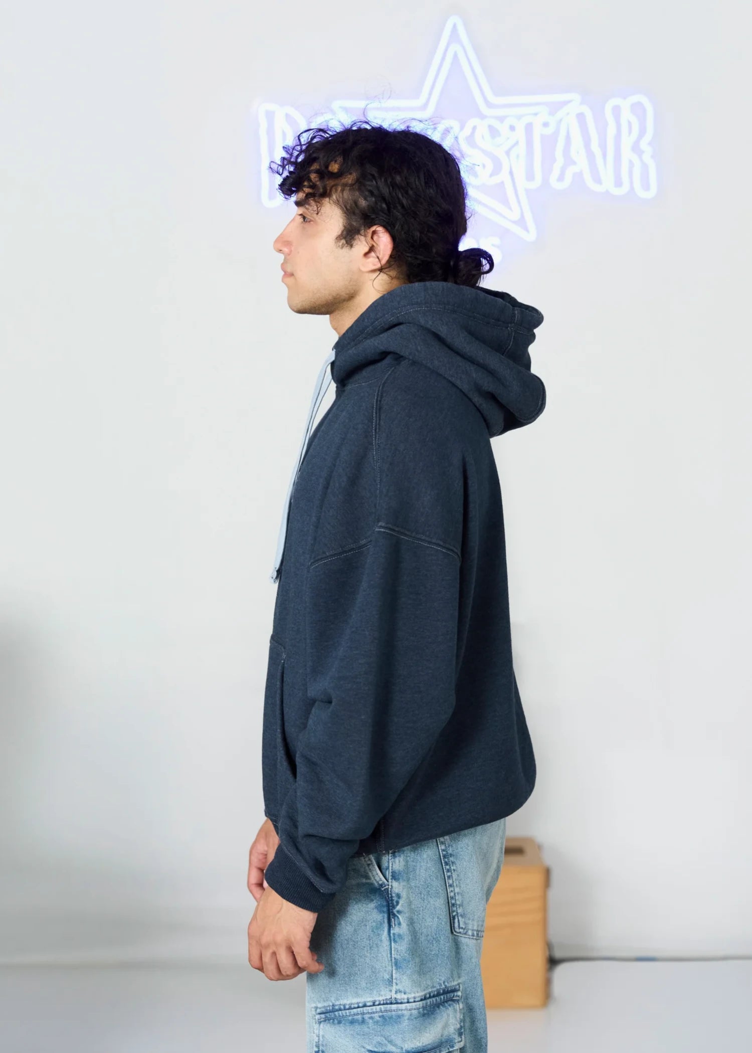 terry Hoodie in Navy blue