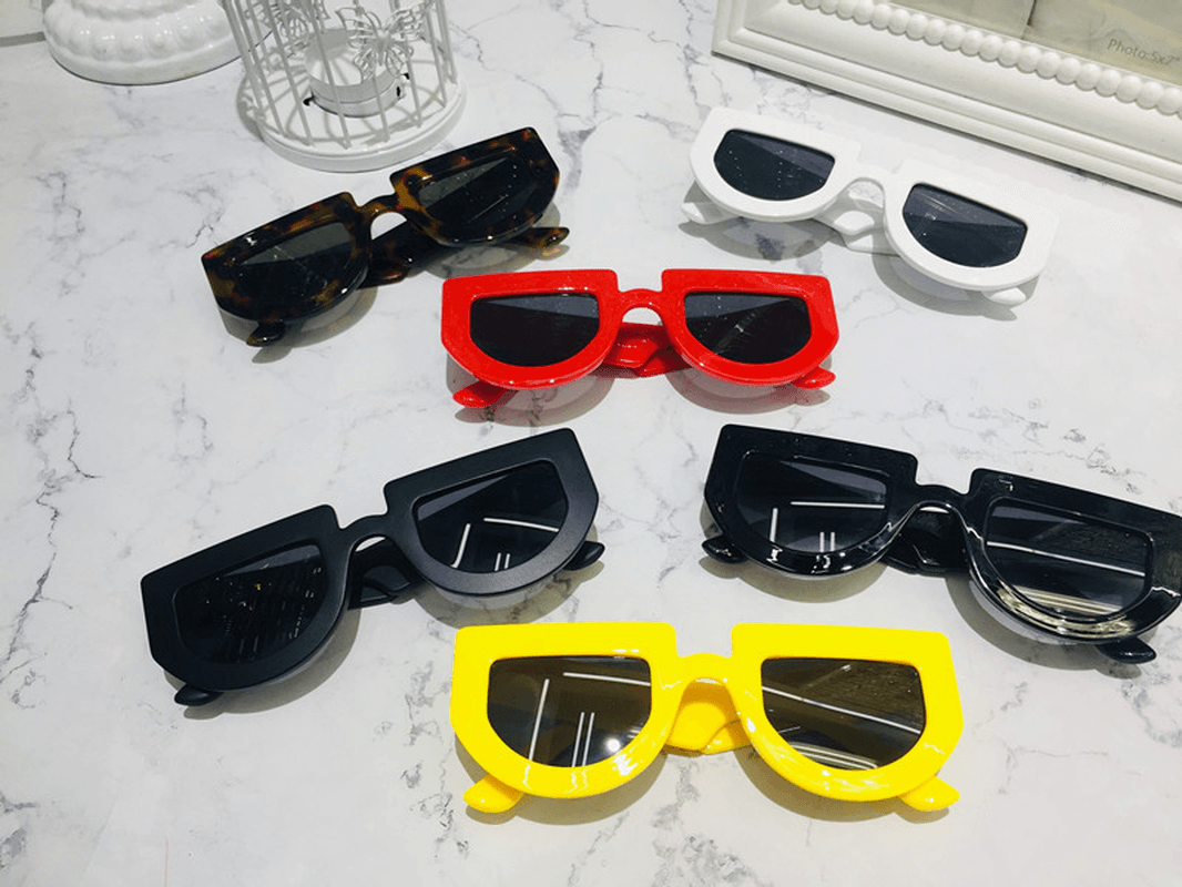 New Glasses European and American Retro Half-Round Sunglasses Women Trendy All-Match Street Sunglasses