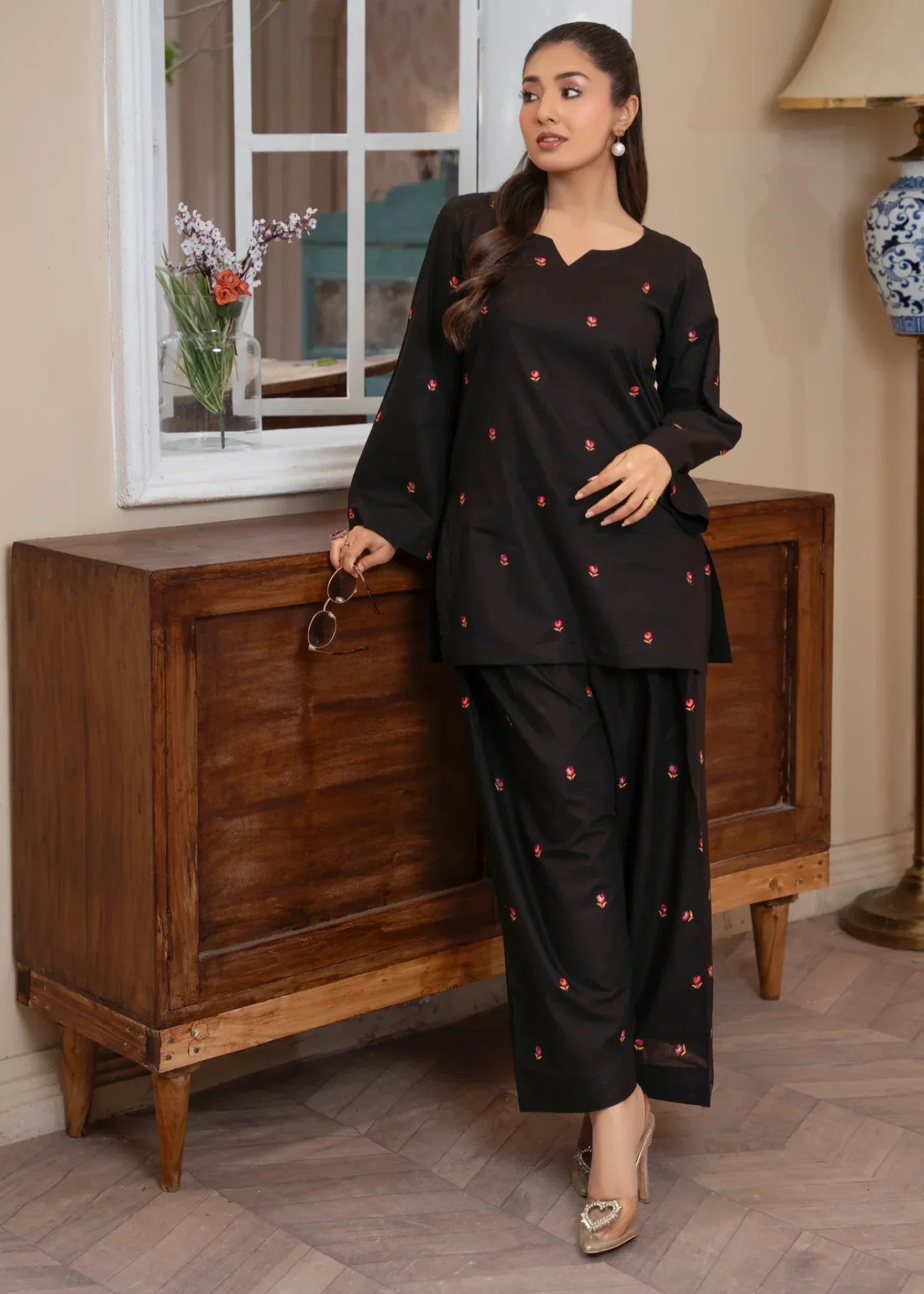 cotton Co Ord Sets in Black