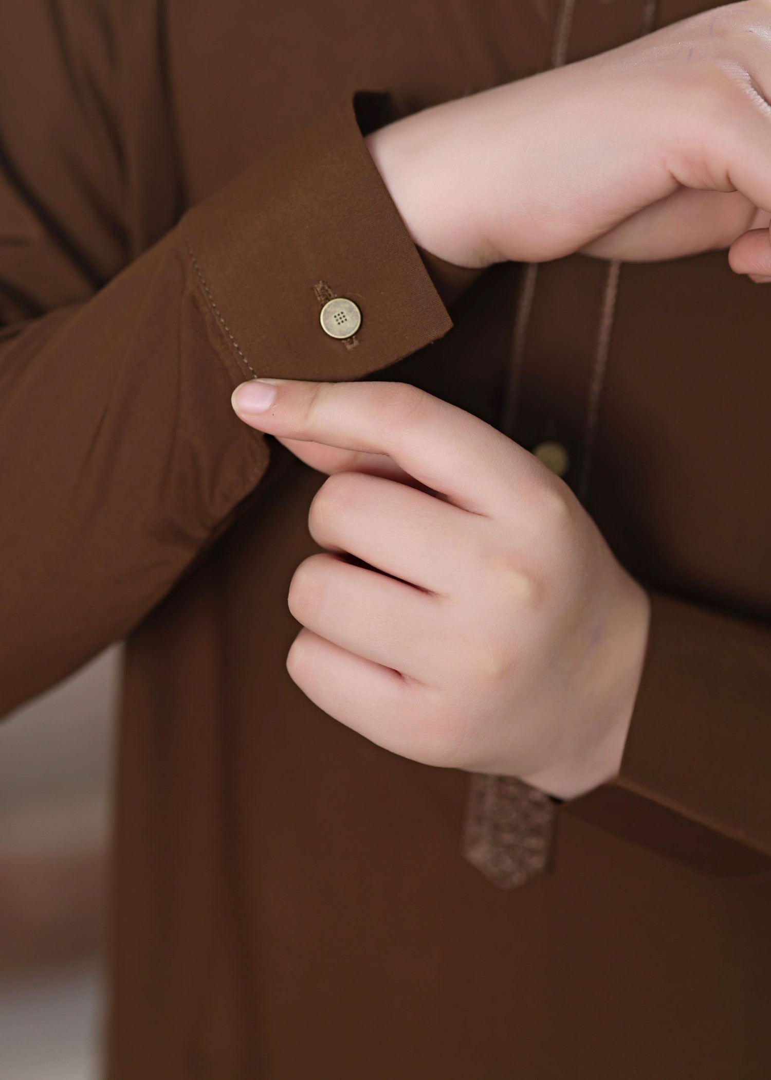 wash & wear Kurta Set in Brown