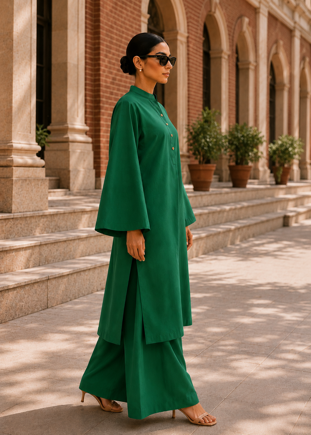 cotton Co Ord Sets in Emerald green