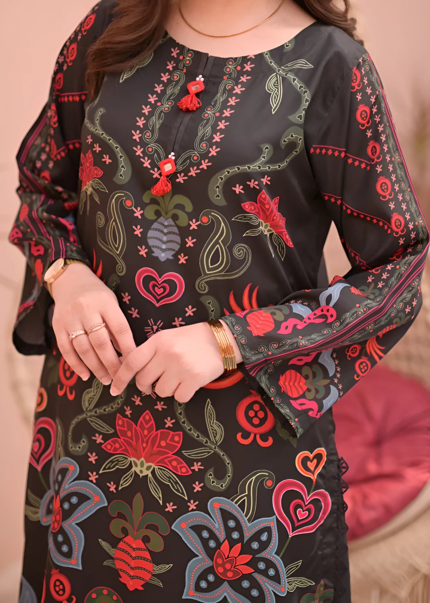 silk grip Kurta Set in Multi