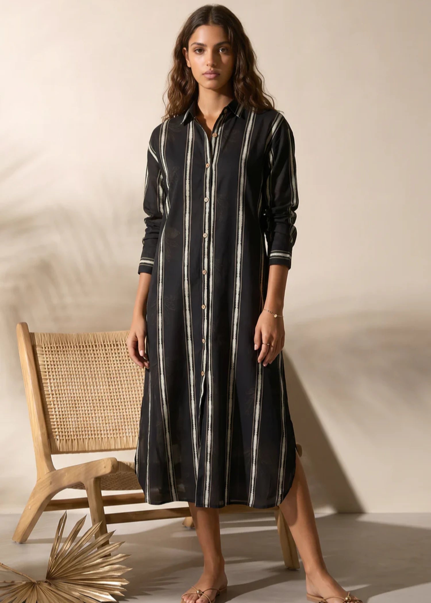 cambric Tunic in Dark brown