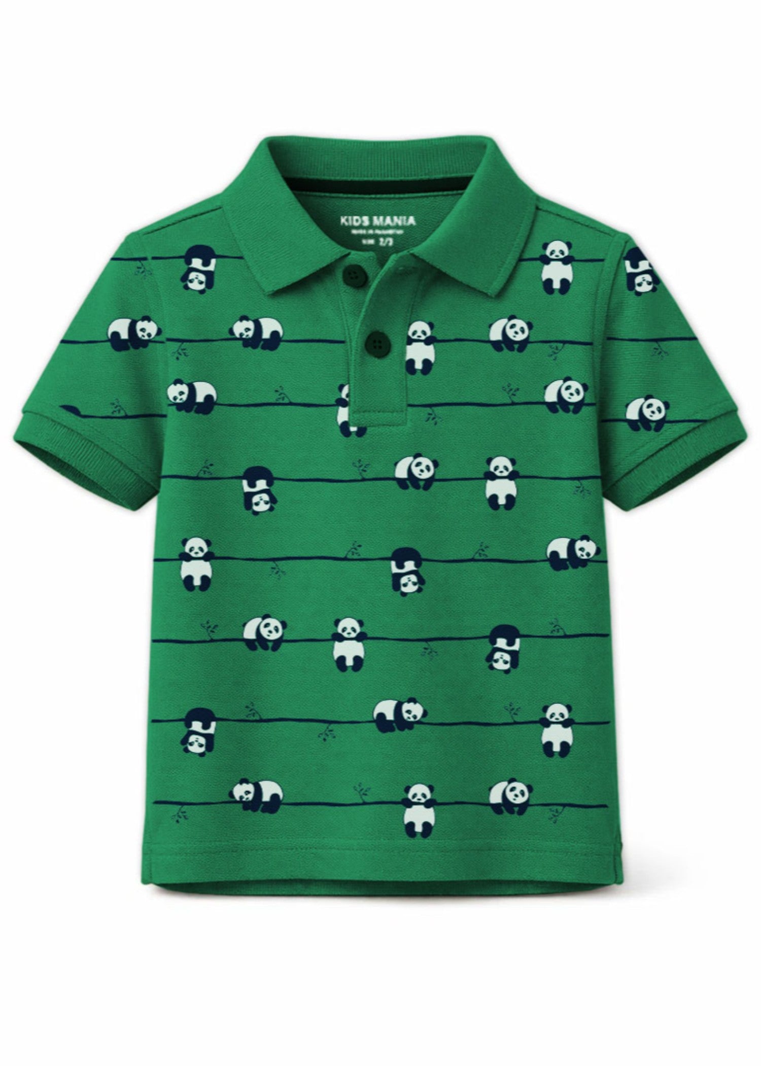 cotton Polo Shirt in Emerald green