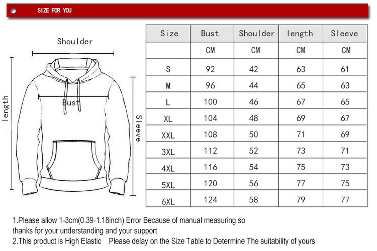 3D Digital Printing Fashion Hoodie Pullover Sweater