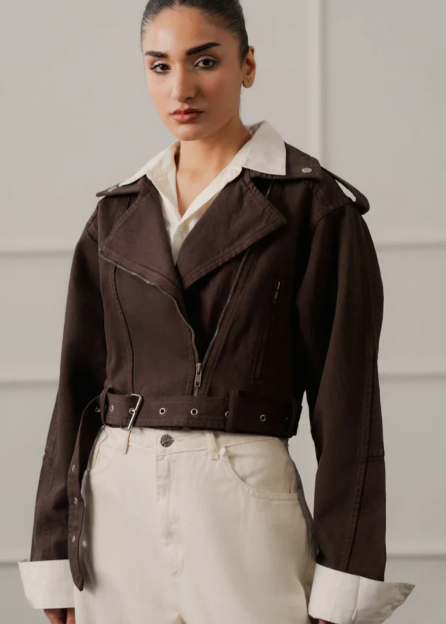 cotton Jacket in Brown