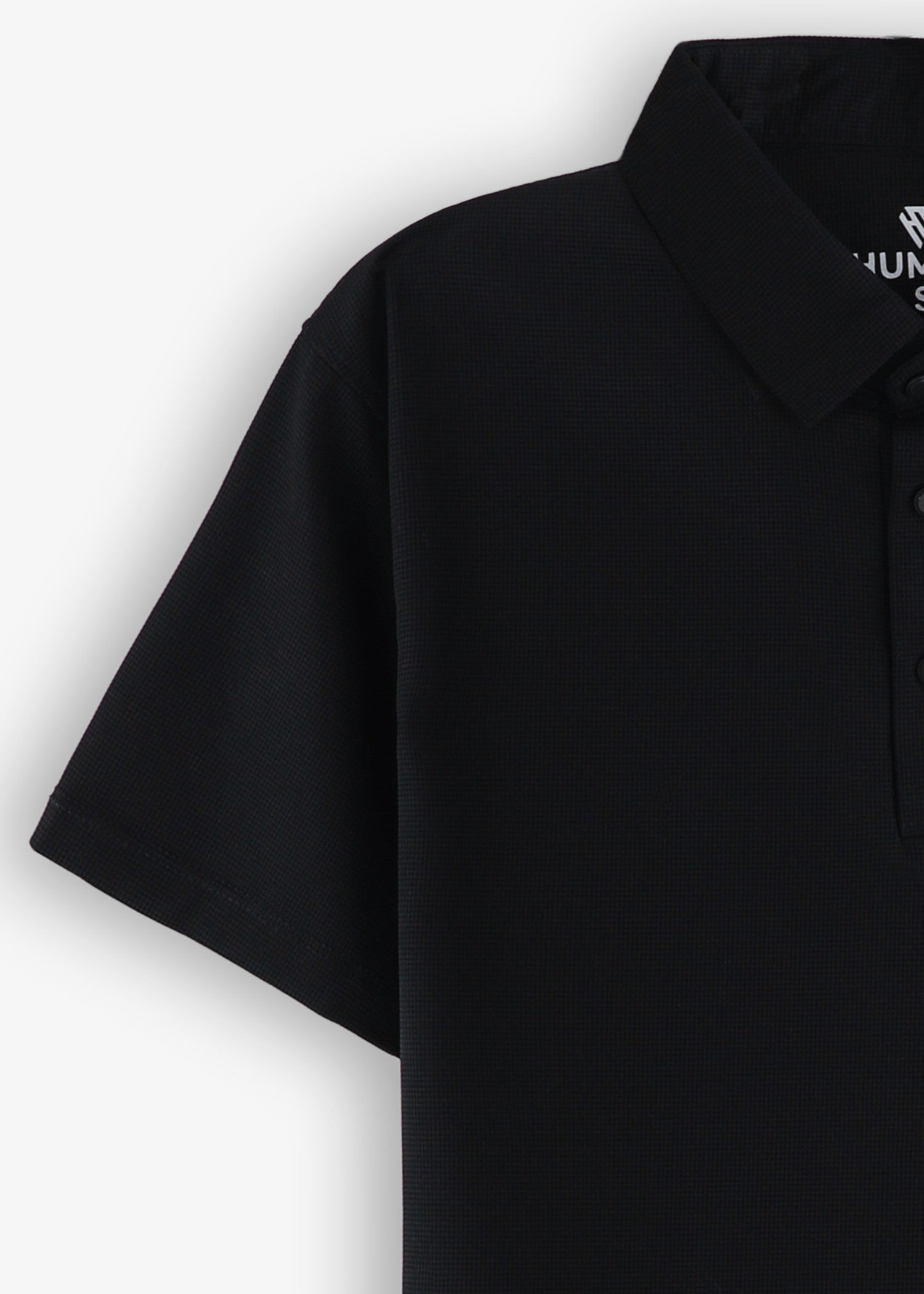 spandex Polo Shirt in Black