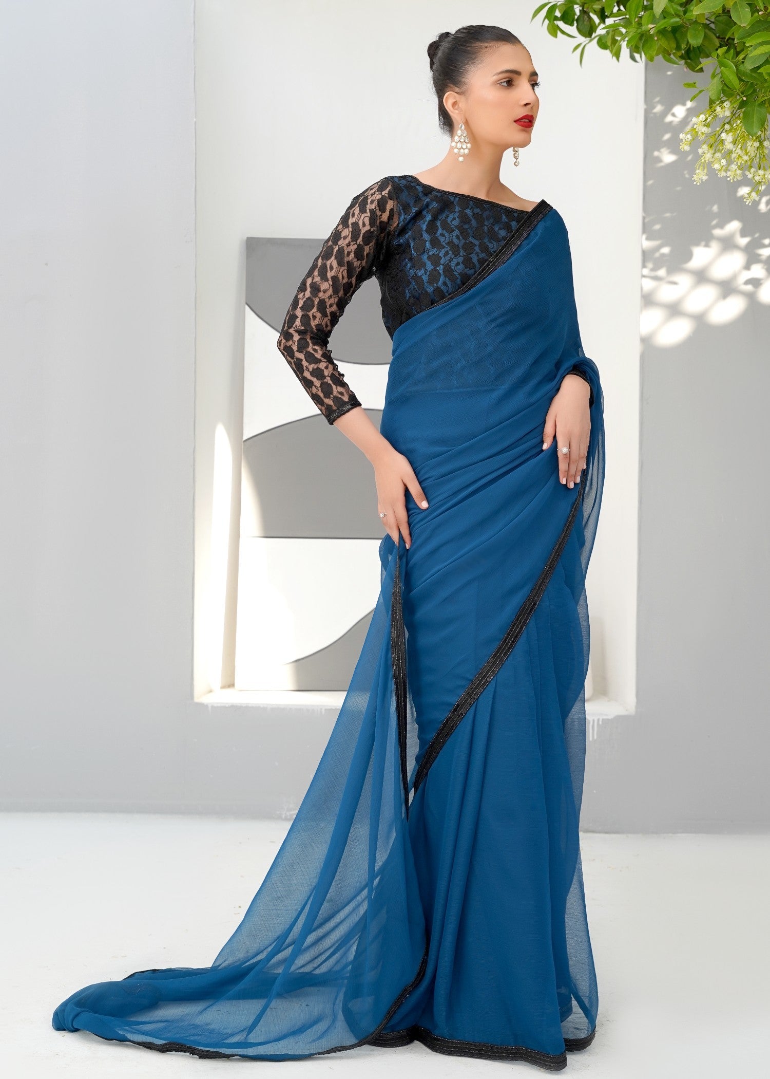 silk Saree in Teal