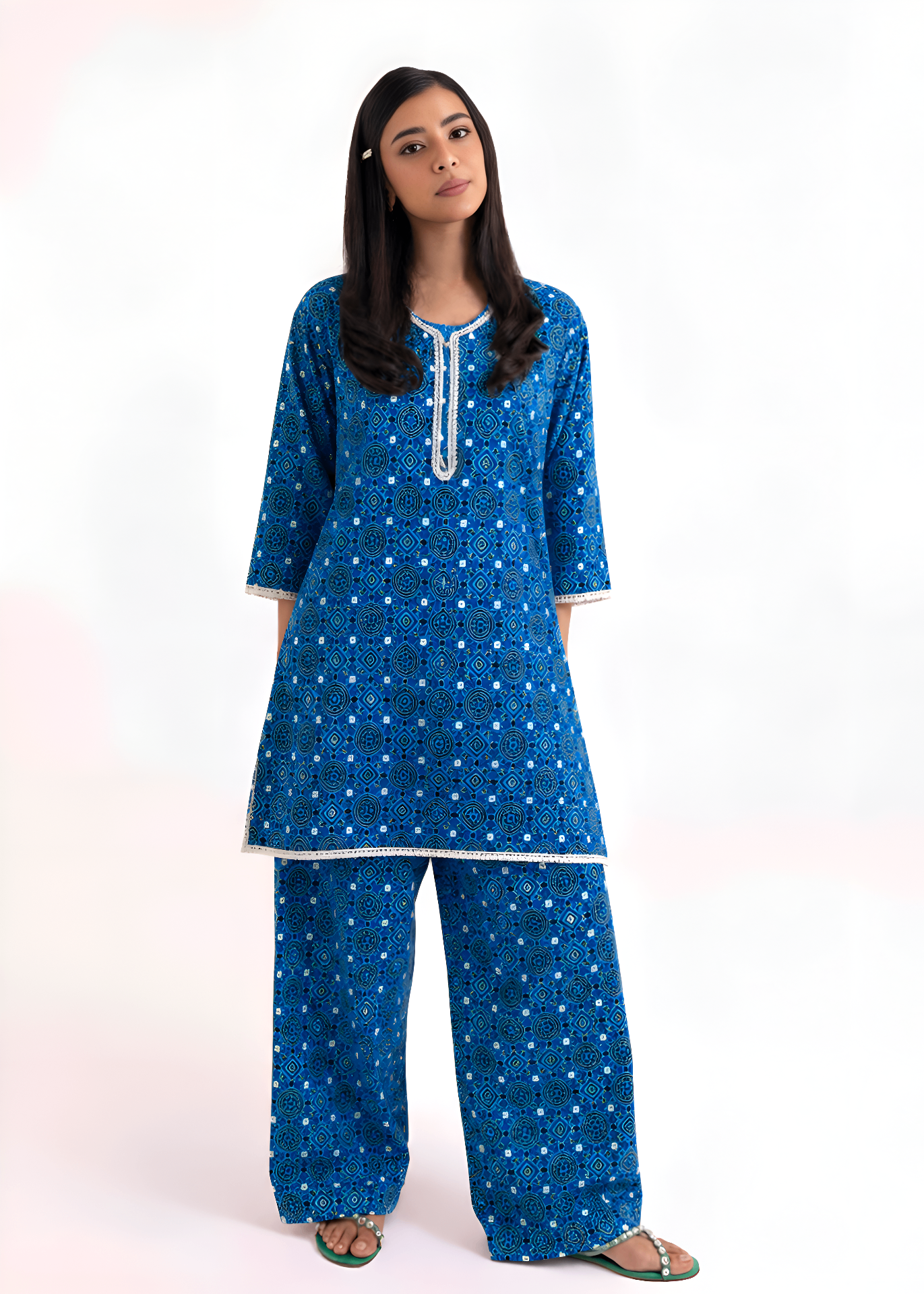 linen Co Ord Sets in Cornflower blue