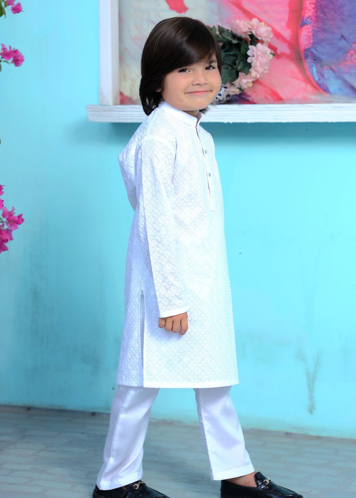cotton Kurta Set in Snow